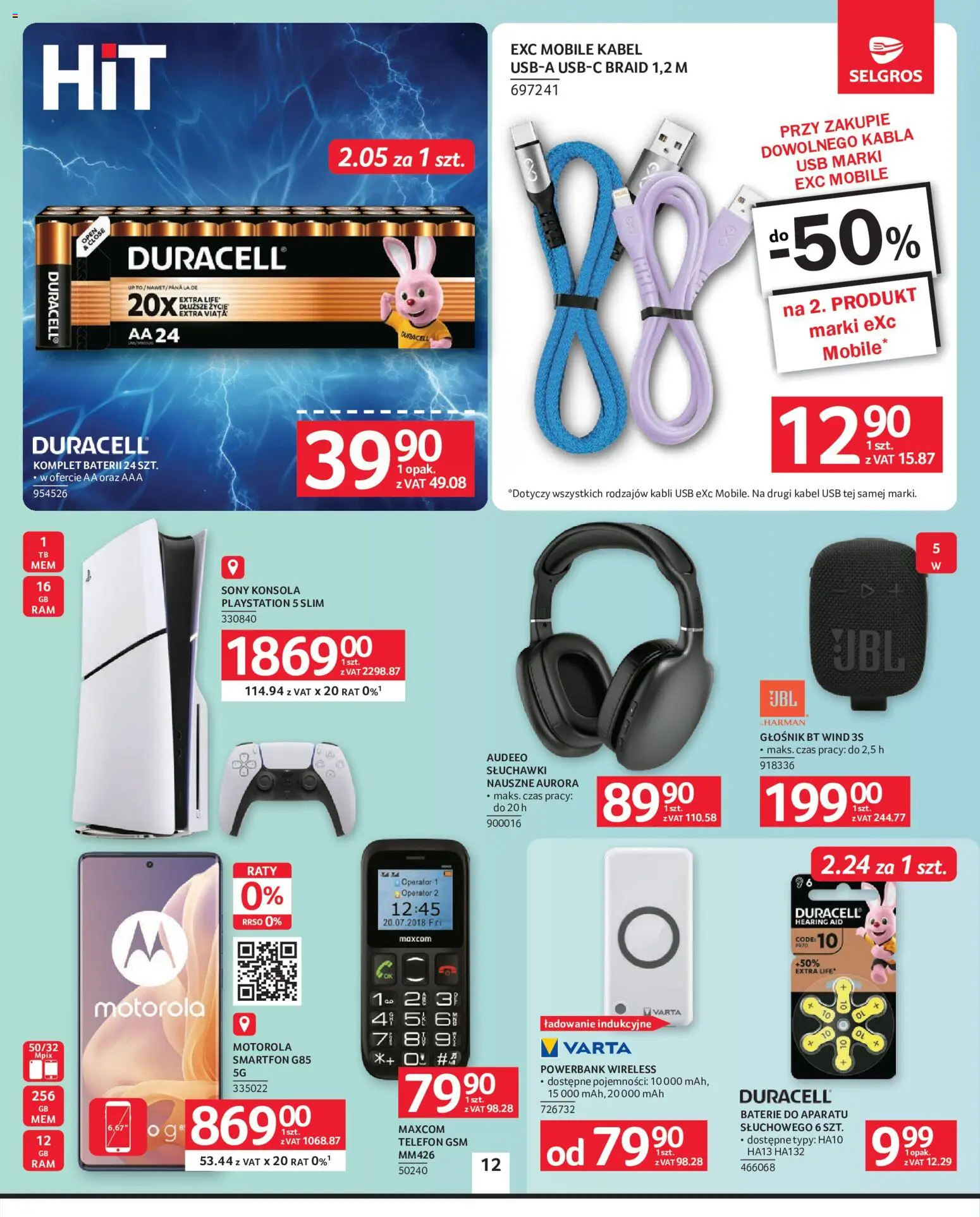 Selgros cash&carry gazetka - Oferta przemysłowa od 07.05.2026 | Strona: 14 | Produkty: Telefon, Smartfon, USB, Baterie