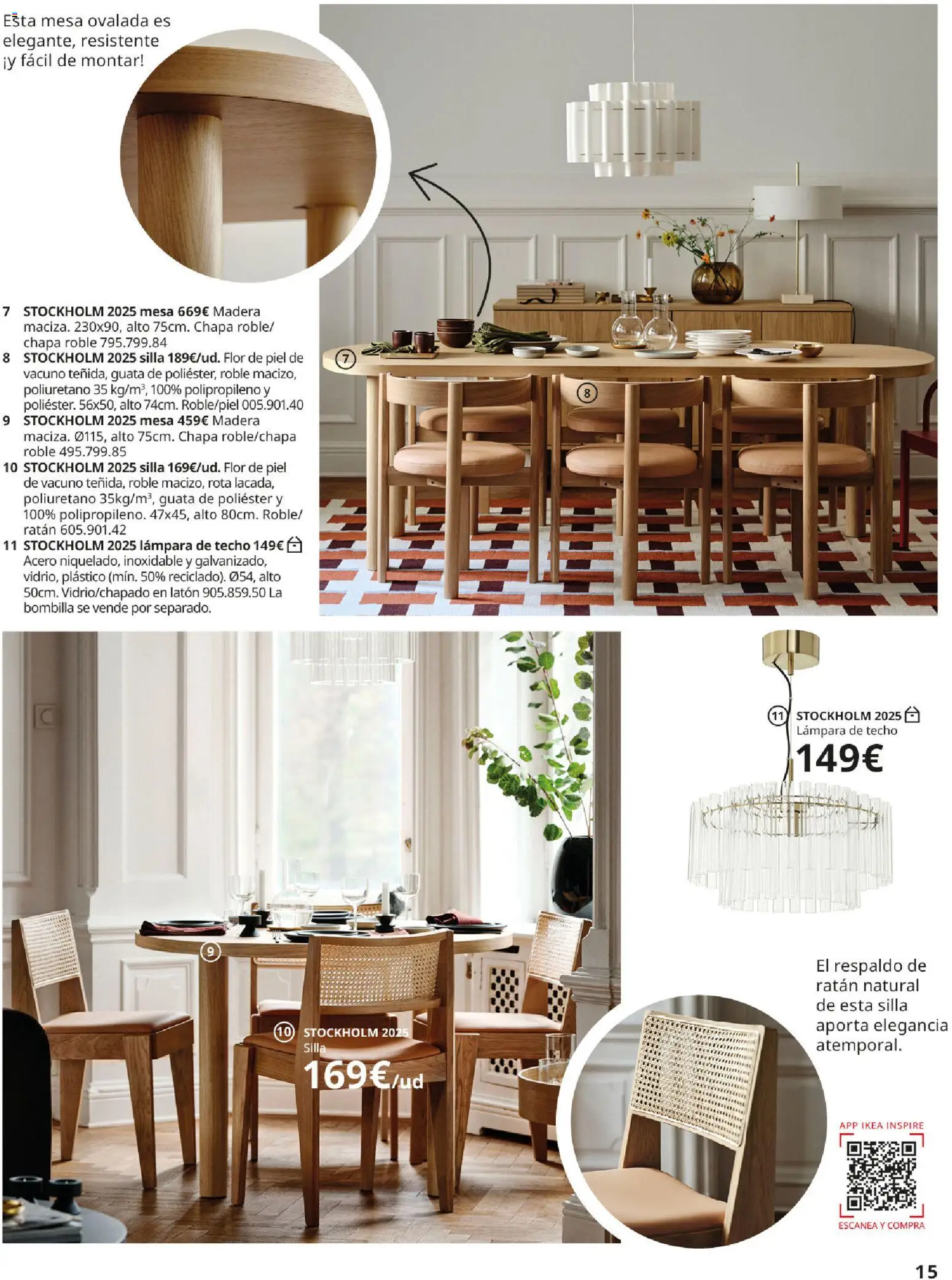 IKEA - Comedores │ válido desde el 01/09/2026 | Página: 15 | Productos: Lámpara de techo, Bombilla, Mesa, Lámpara