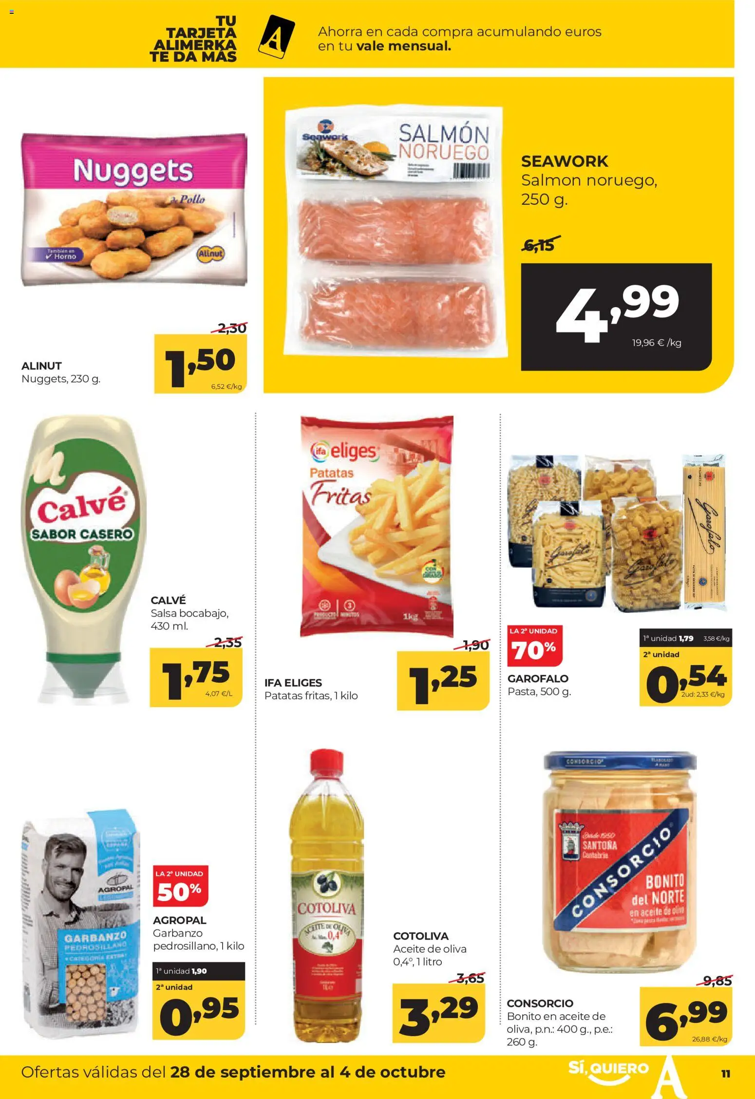 Alimerka folleto Castilla y León │ válido desde el 28/09/2026 | Página: 11 | Productos: Aceite, Horno, Pollo, Nuggets