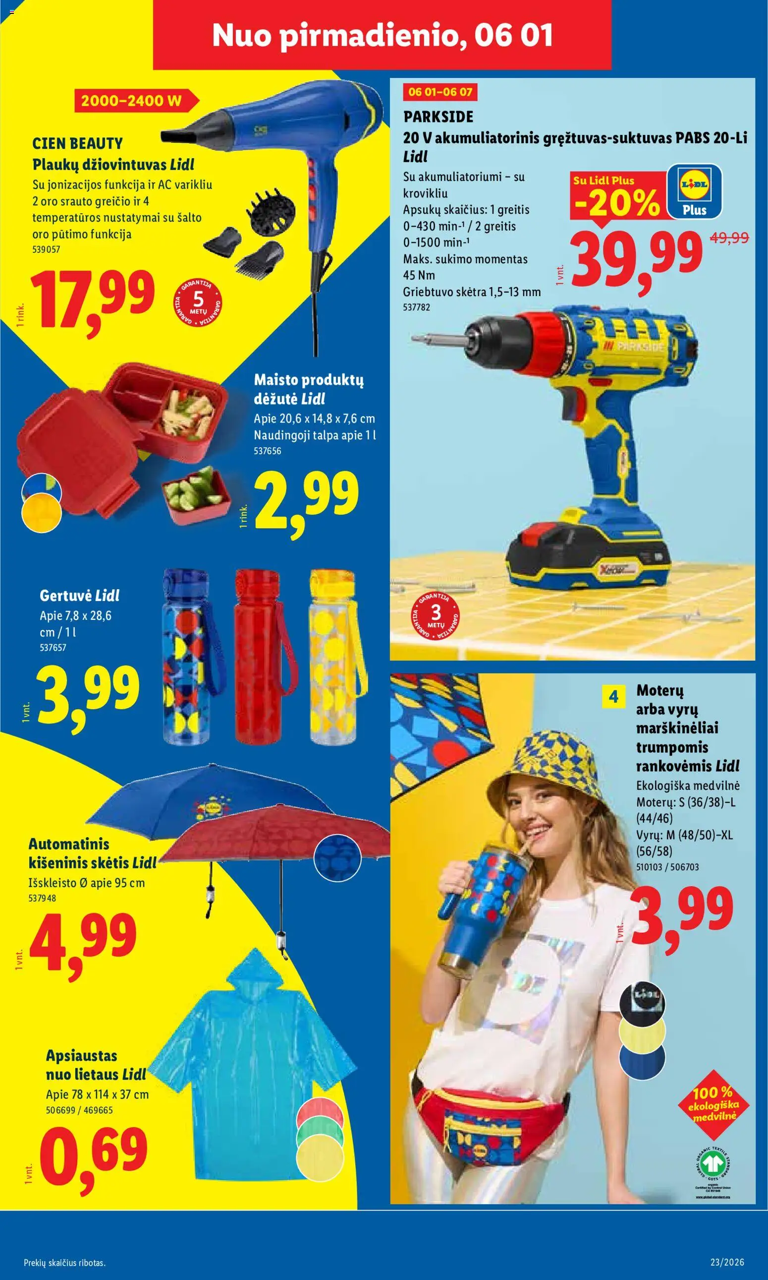 LIDL akcijos nuo 01.06.2026 | Puslapis: 7 | Prekių: Batonas, Spurga, Bandelė, Duona