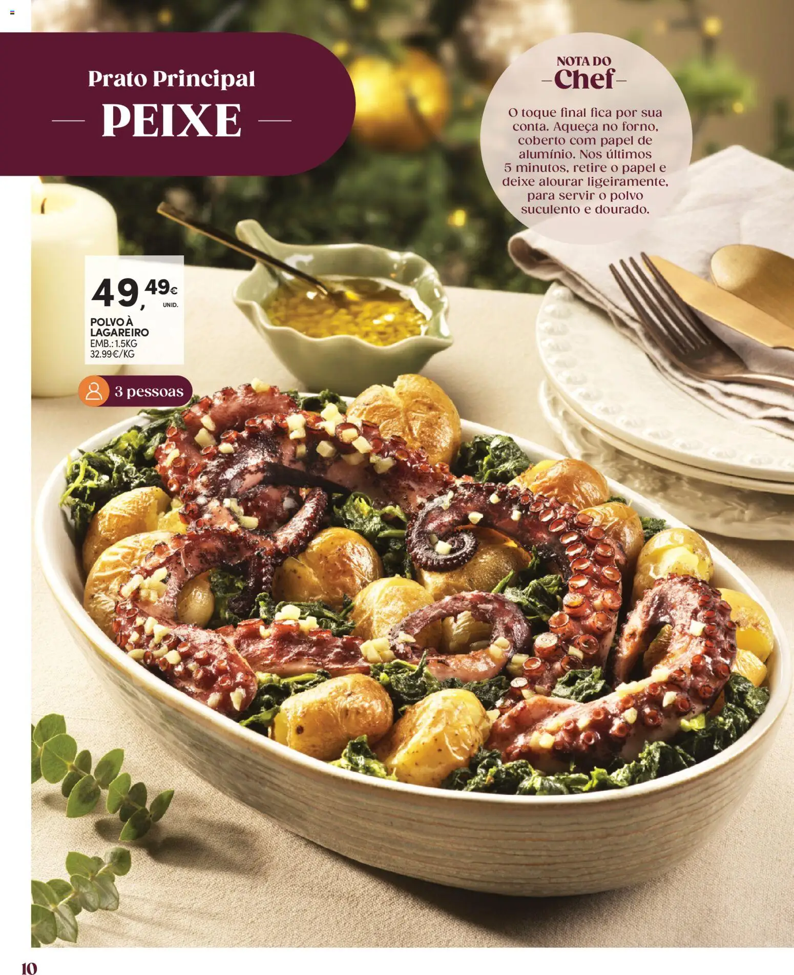 Continente O Natal servido ao nosso jeito │ válido de 27/10/2026 | Página: 10 | Produtos: Polvo, Peixe