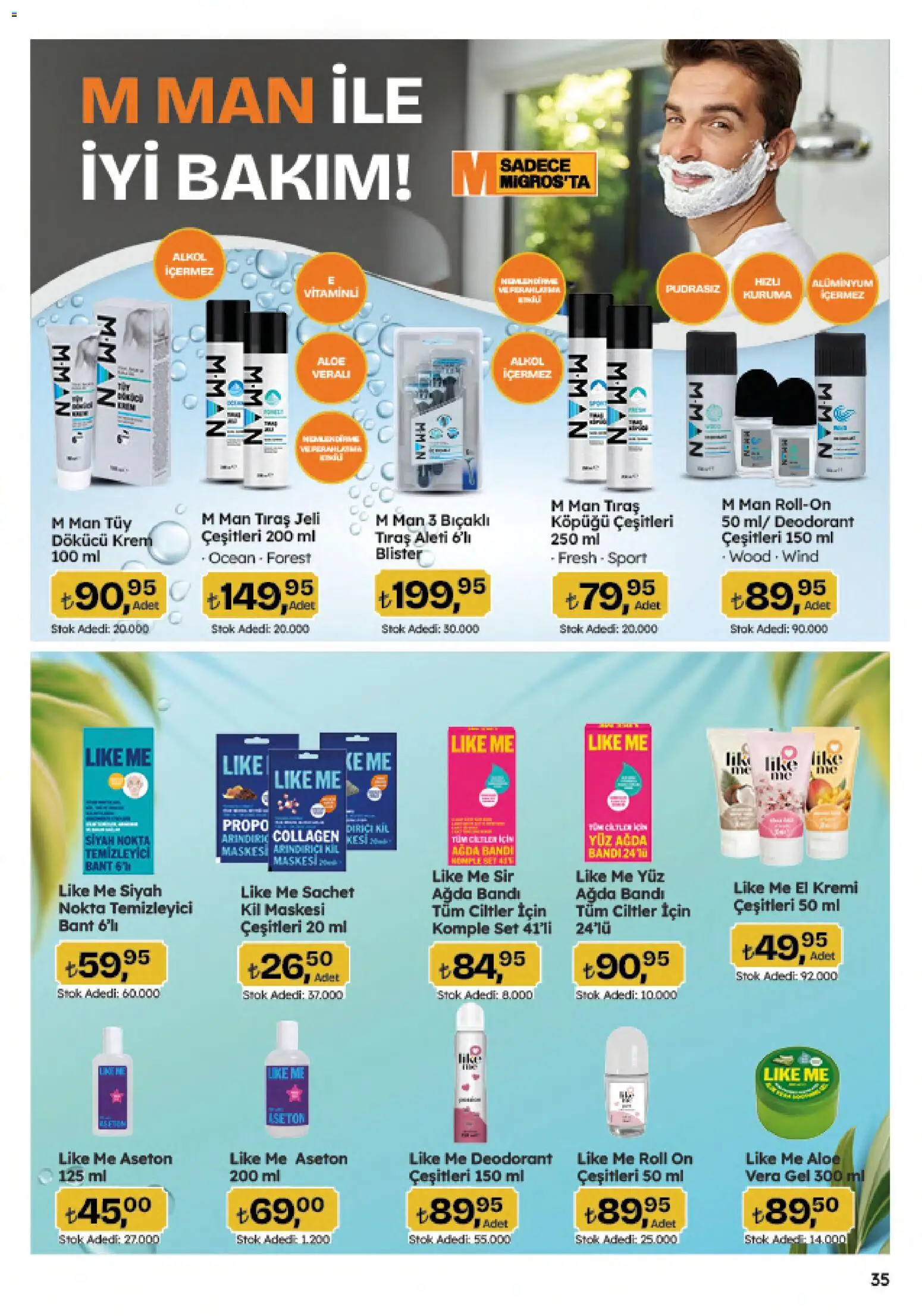 Migros Katalog - Migroskop - 04.06.2026 tarihinden itibaren geçerlidir | Sayfa: 35 | Ürünler: Krem, El kremi, Deodorant, Bant