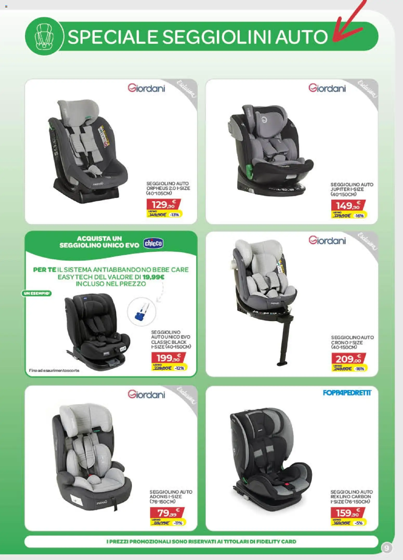 Volantino Bimbo store del 27/08/2026 | Pagina: 9 | Prodotti: Seggiolino