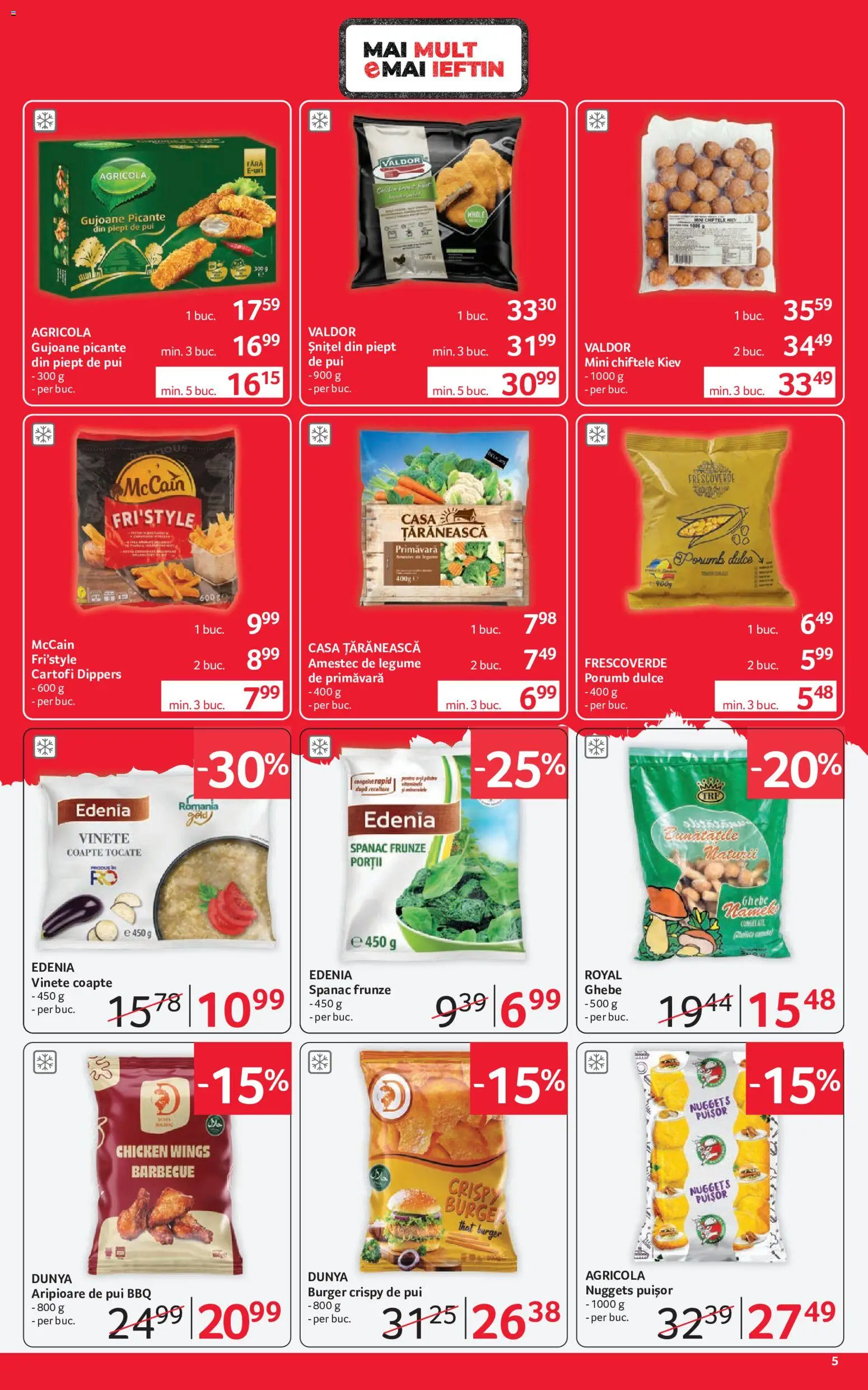 Noul catalog Selgros – valabil de la 21.08.2026 | Pagină: 5 | Produse: Pară, Spanac, Chiftele, Cartofi