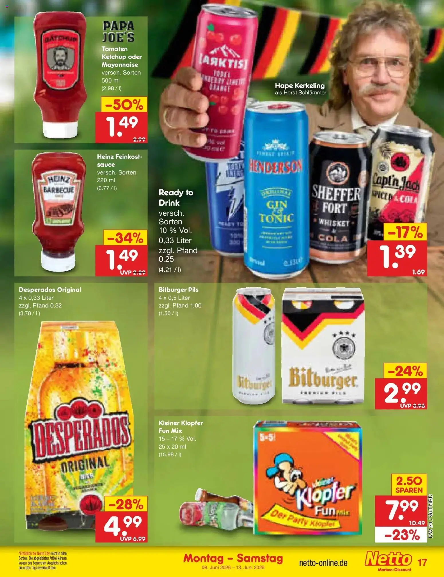 Netto Marken-Discount Prospekt Augustusburg – gültig ab 08.06.2026 | Seite: 27 | Produkte: Cola, Mayonnaise, Desperados, Ketchup