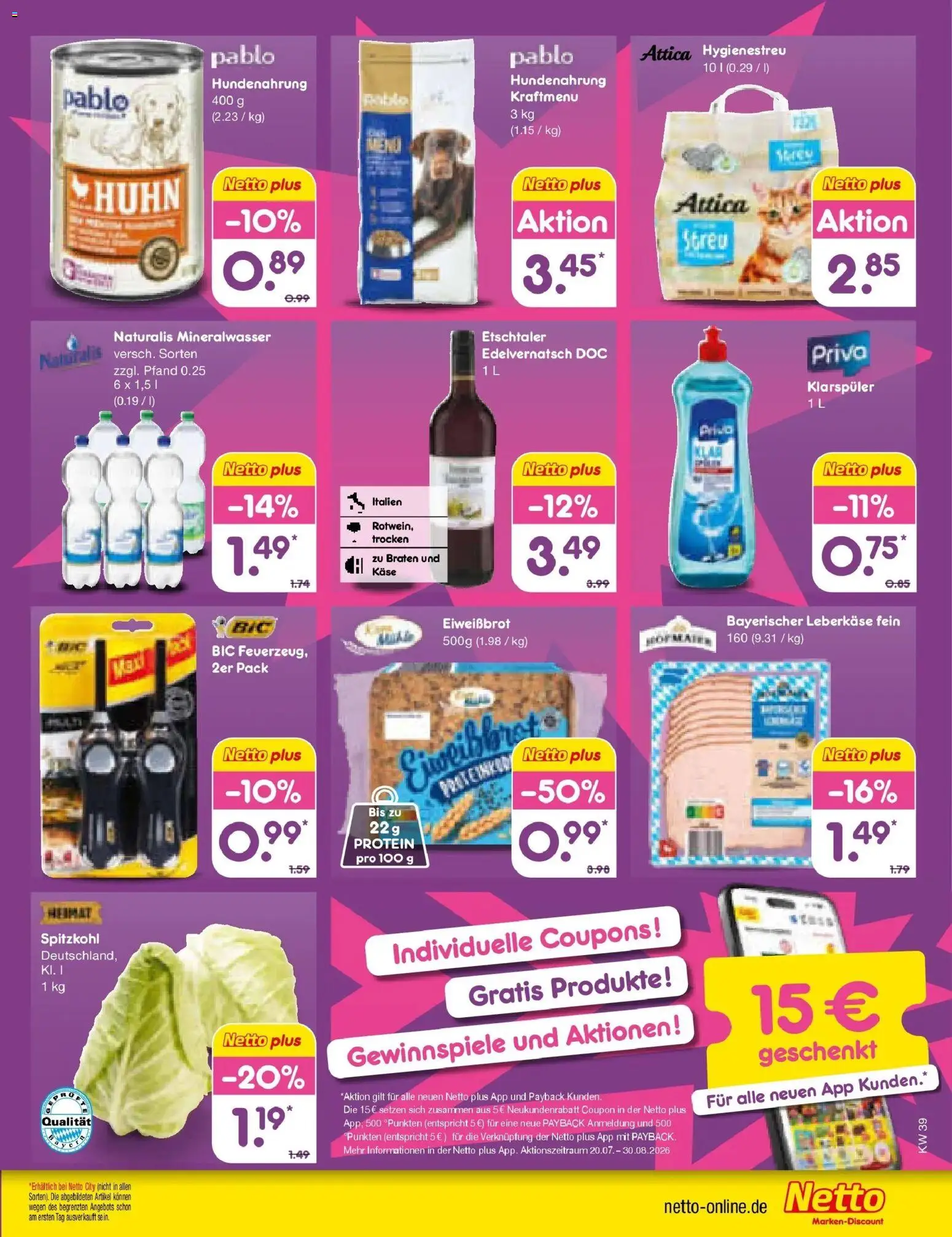 Netto Marken-Discount Prospekt Mauern – gültig ab 21.09.2026 | Seite: 71 | Produkte: Käse, Mineralwasser, Klarspüler, Leberkase