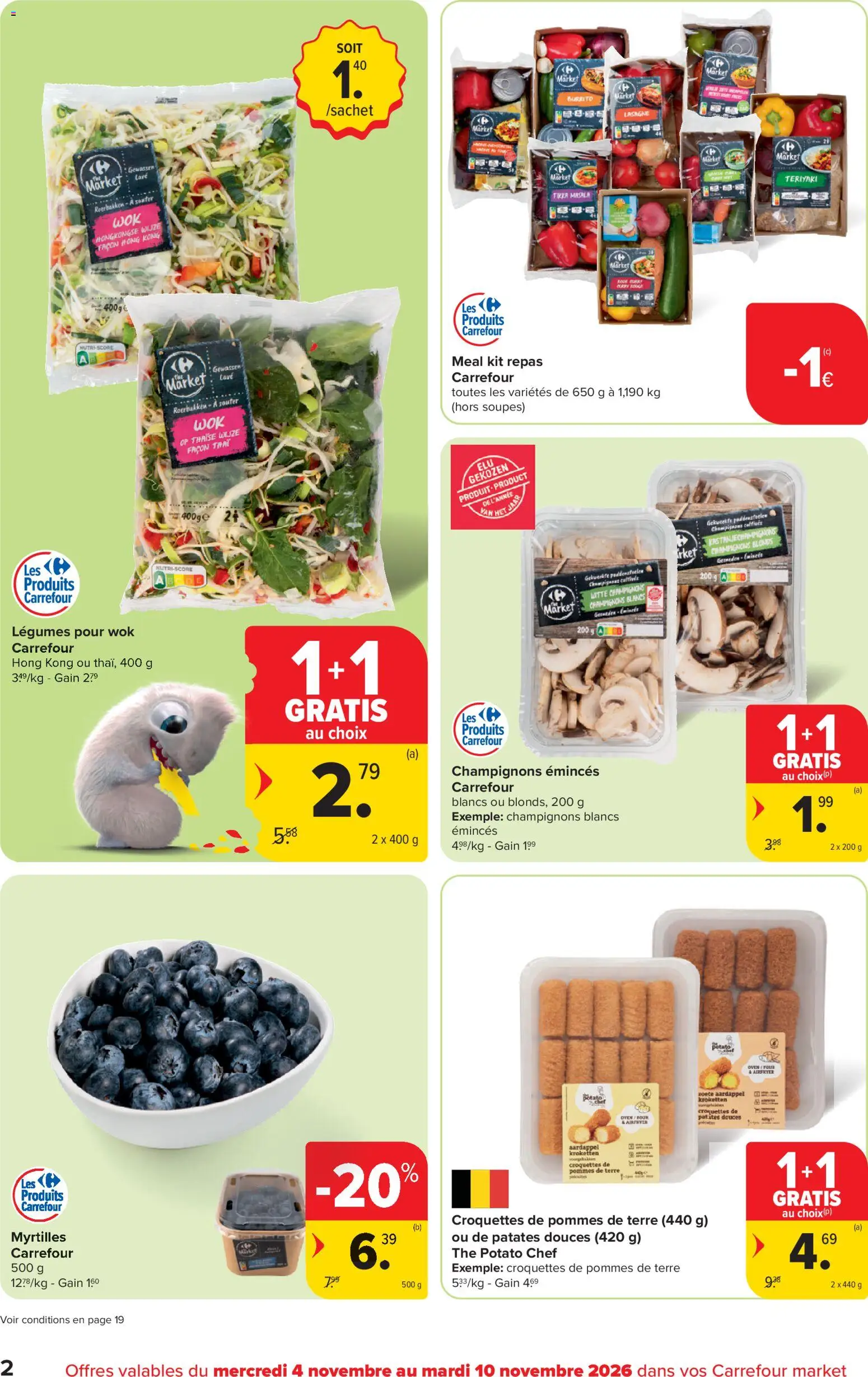 {H1} | Pagina: 2 | Producten: Kroketten, Lasagne, Zoete Aardappel, Champignons