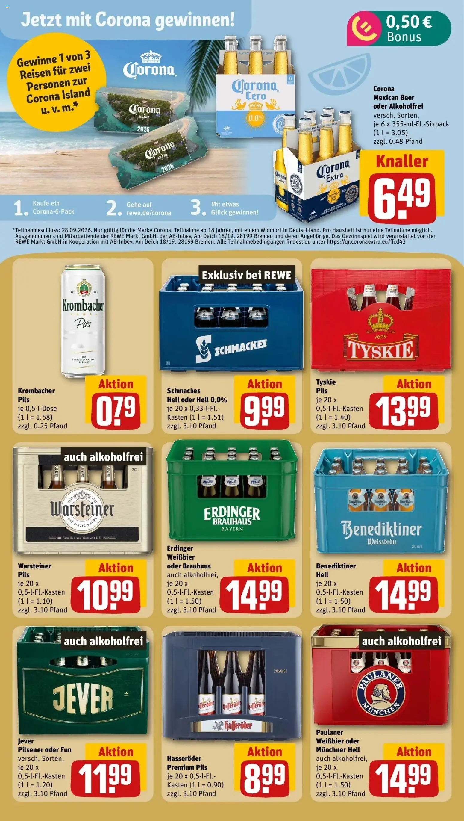 Rewe Prospekt Münster / Nord – gültig ab 27.07.2026 | Seite: 19 | Produkte: Tyskie, Wasser, Hasseröder, Paulaner