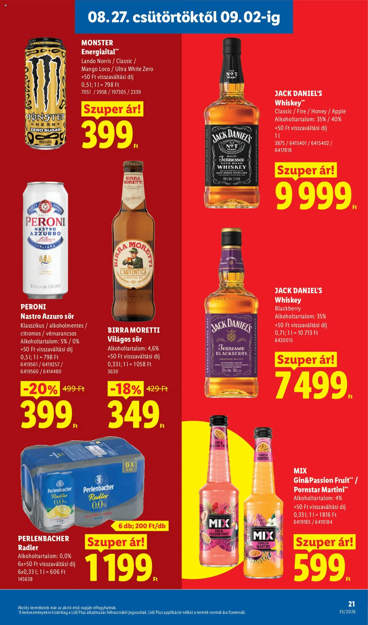 Lidl akciós ujság - amely érvényes a következő dátumtól: 2026.08.27. | Oldal: 21