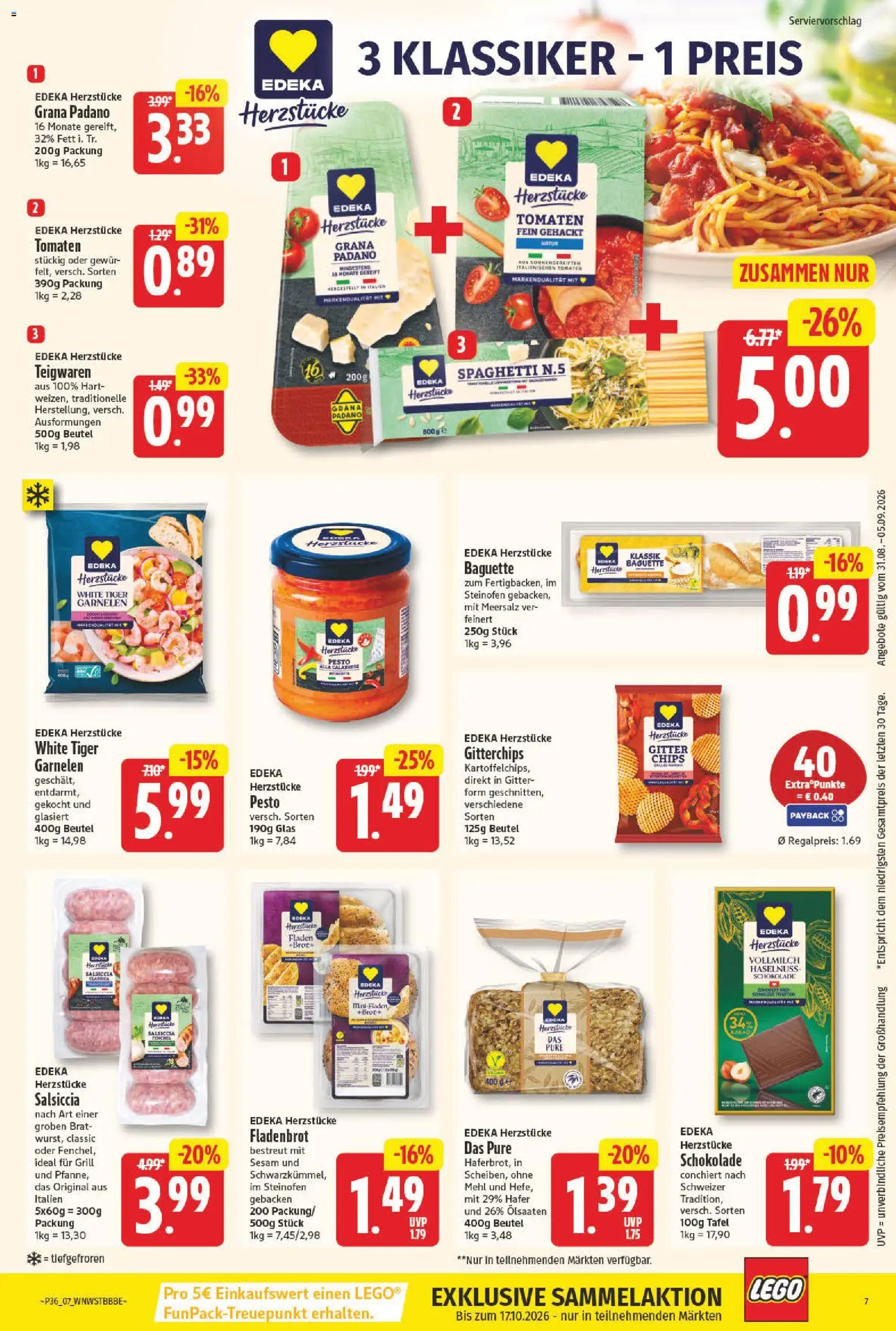 NP Discount Prospekt – gültig ab 31.08.2026 | Seite: 9 | Produkte: Grana Padano, Spaghetti, Baguette, Chips