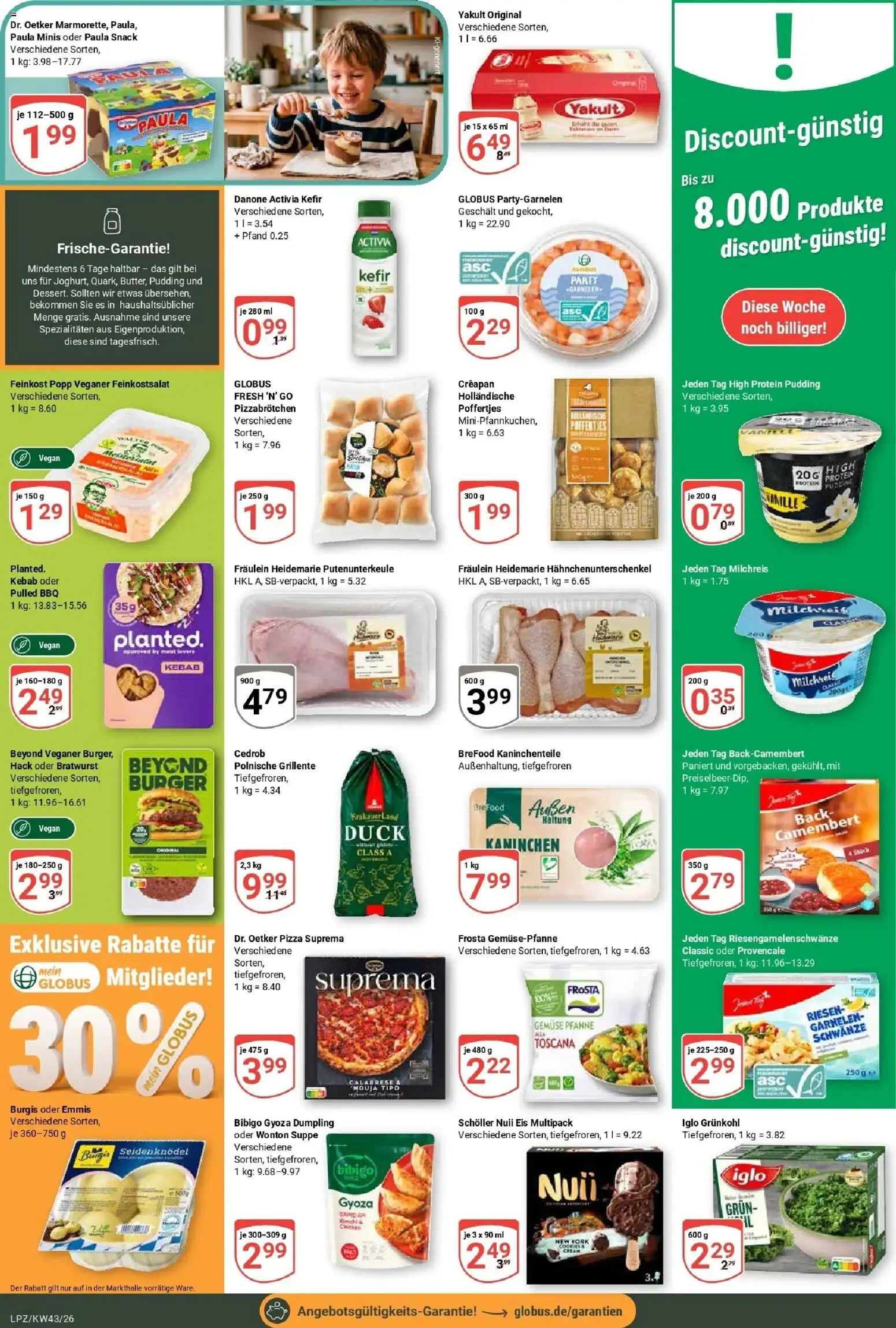 Globus Prospekt Leipzig (ab 19.10.2026) » Angebote online | Seite: 12 | Produkte: Kefir, Danone activia, Iglo, Pudding