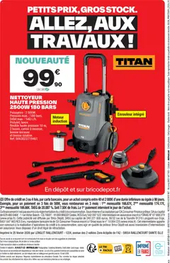 Brico Dépôt - Prévisualisation de Brico Dépôt - L'officiel du bricolage valide à partir de 25.03.2026 | Page: 108 | Produits: Nettoyeur haute pression, Mousse, Brosse