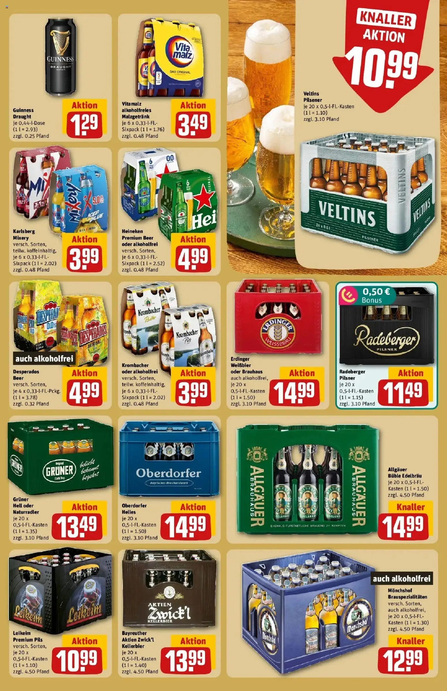 REWE Prospekt ab 26.10.2026 zum Blättern » Angebote | Seite: 21 | Produkte: Monchshof, Energy, Weißbier, Krombacher