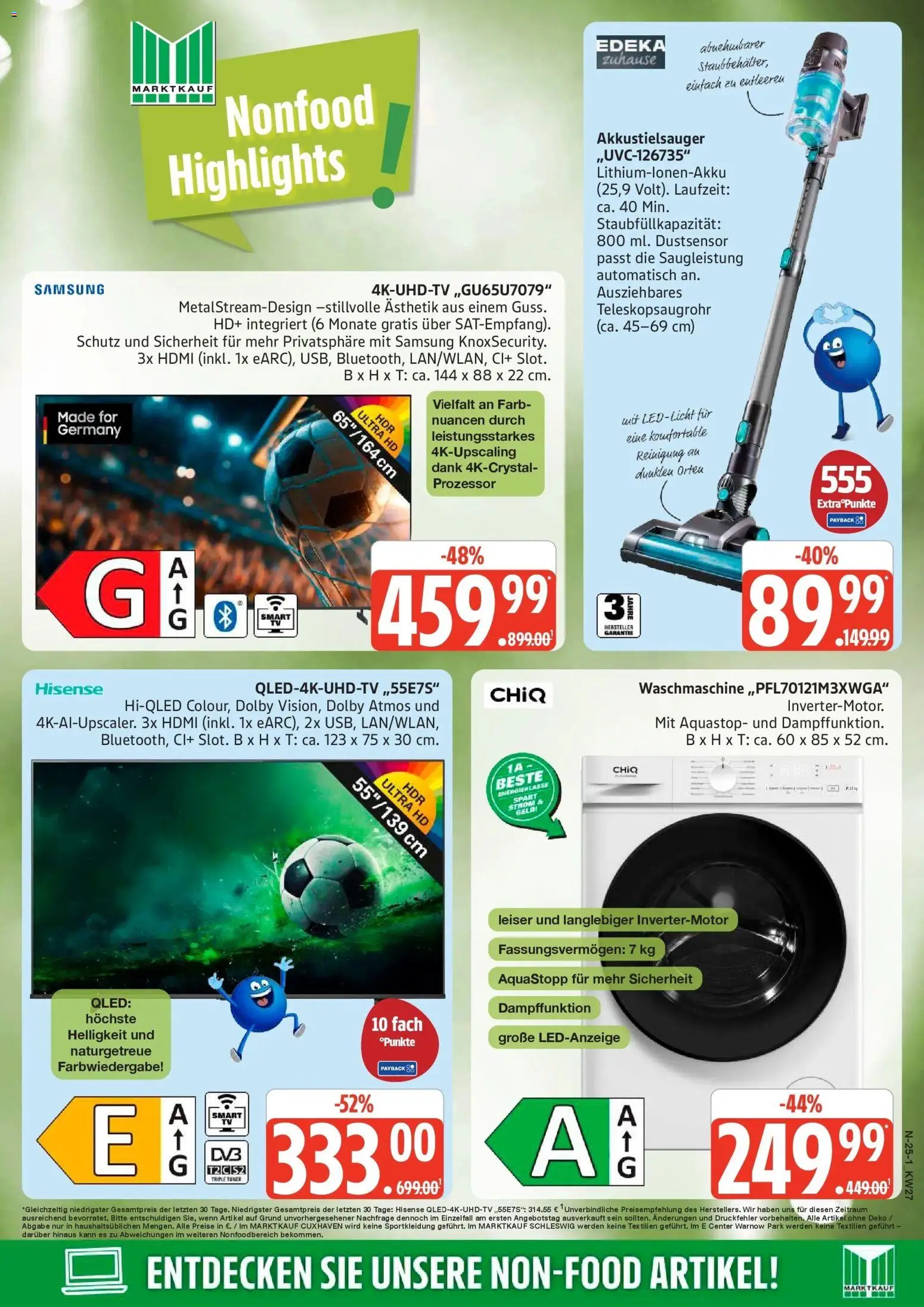 Edeka - EDEKA: Wochenangebote – gültig ab 28.06.2026 | Seite: 25 | Produkte: Hisense, Waschmaschine, Samsung