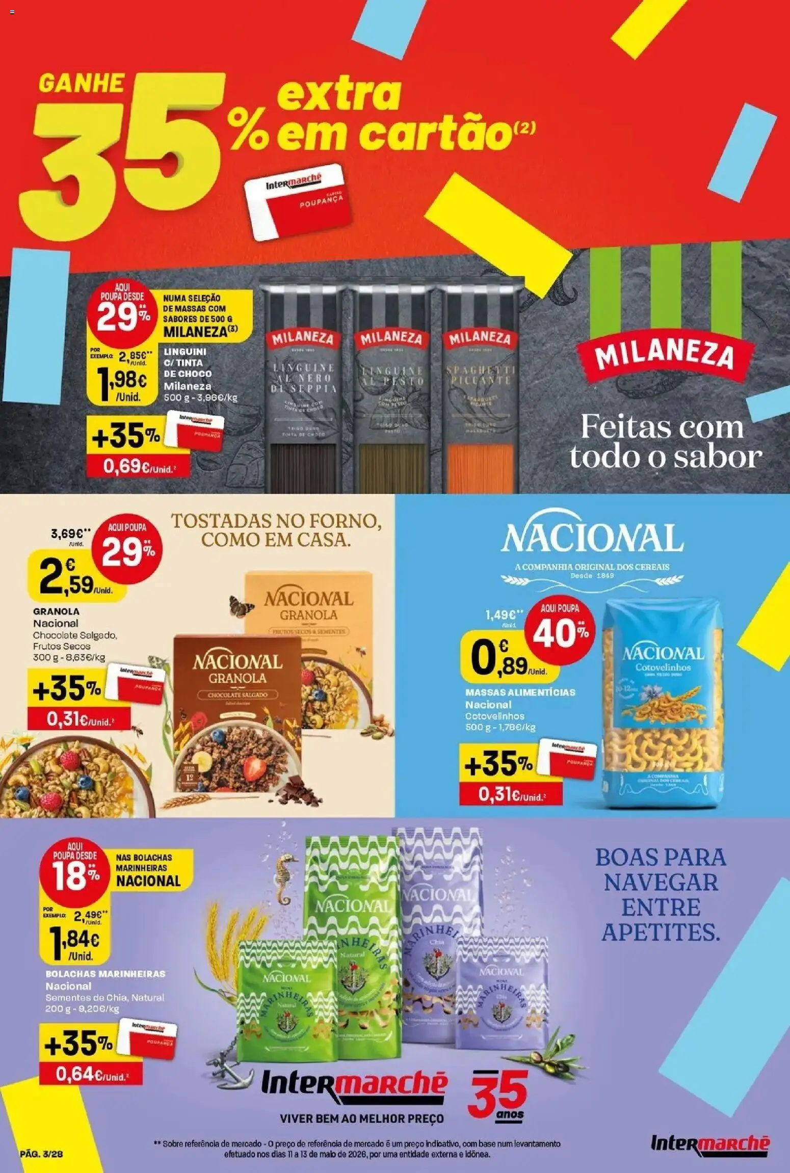 Intermarché - Isto é que são preços BAIXOS │ válido de 18/06/2026 | Página: 3 | Produtos: Milaneza, Bolachas, Base, Cereais