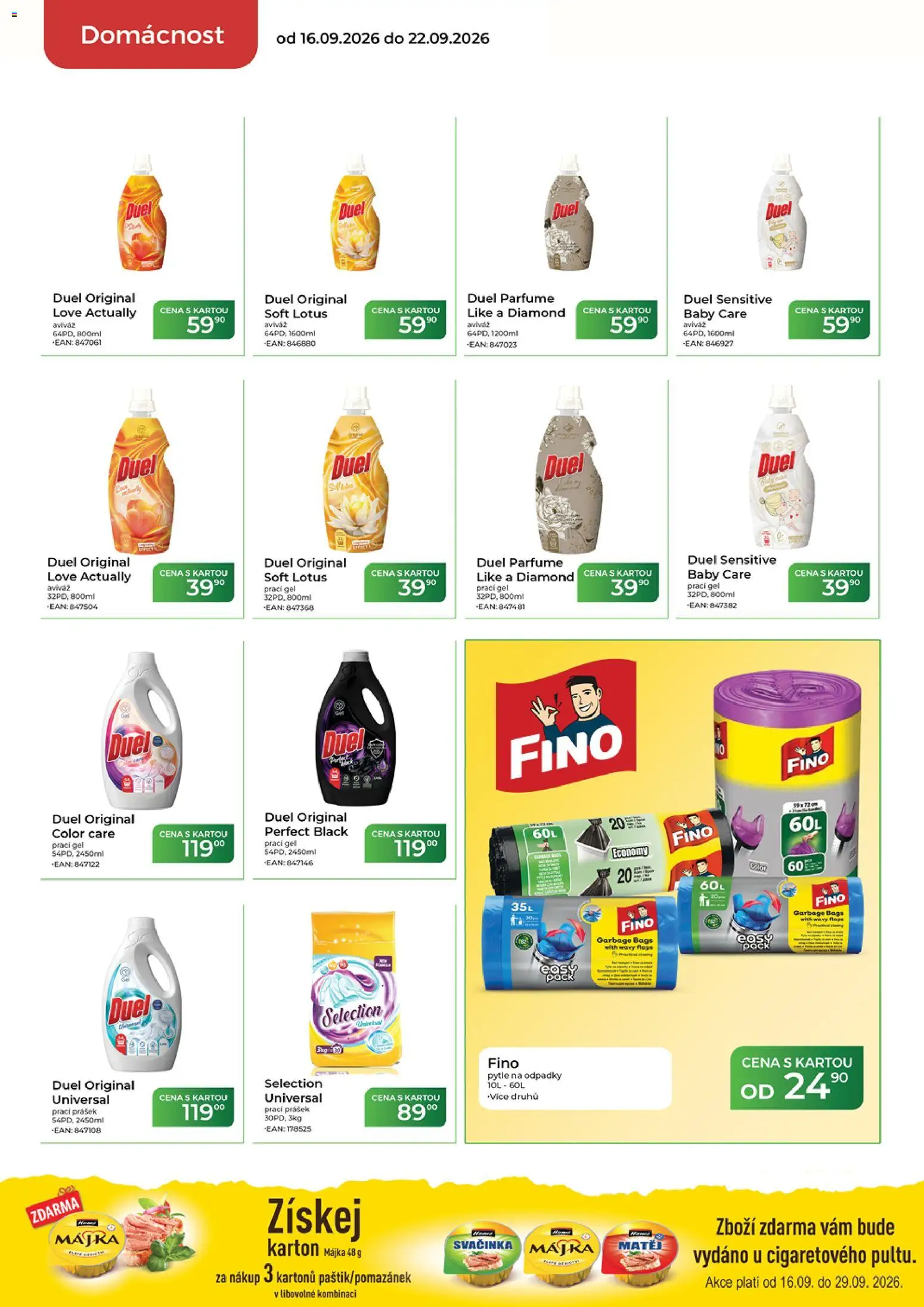 Tamda Foods leták od 16.09.2026 | Strana: 50 | Produkty: Aviváž, Prací gel, Lotus, Pytle na odpadky