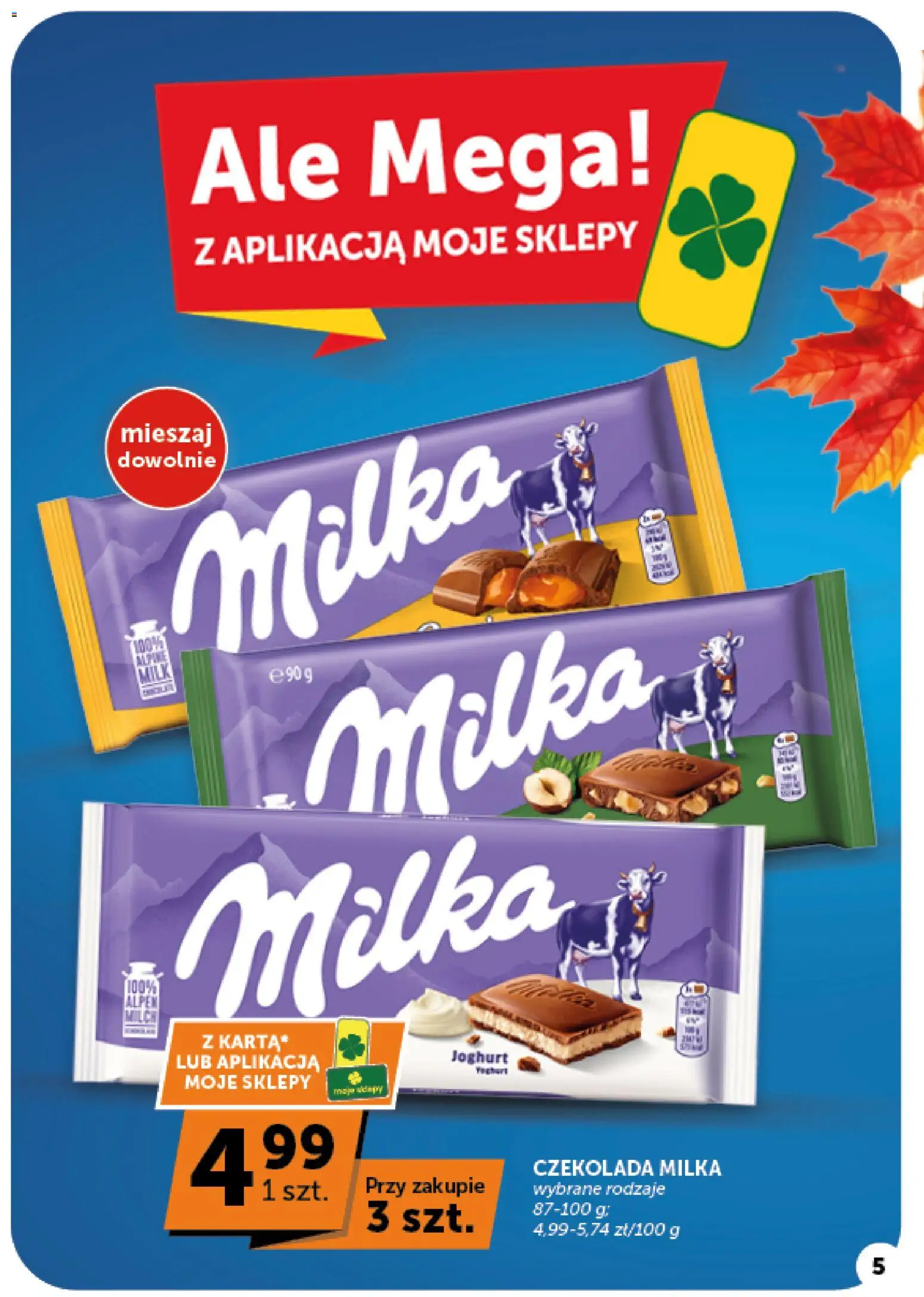 Groszek gazetka - Market od 15.10.2026 | Strona: 5 | Produkty: Czekolada milka, Milka, Czekolada