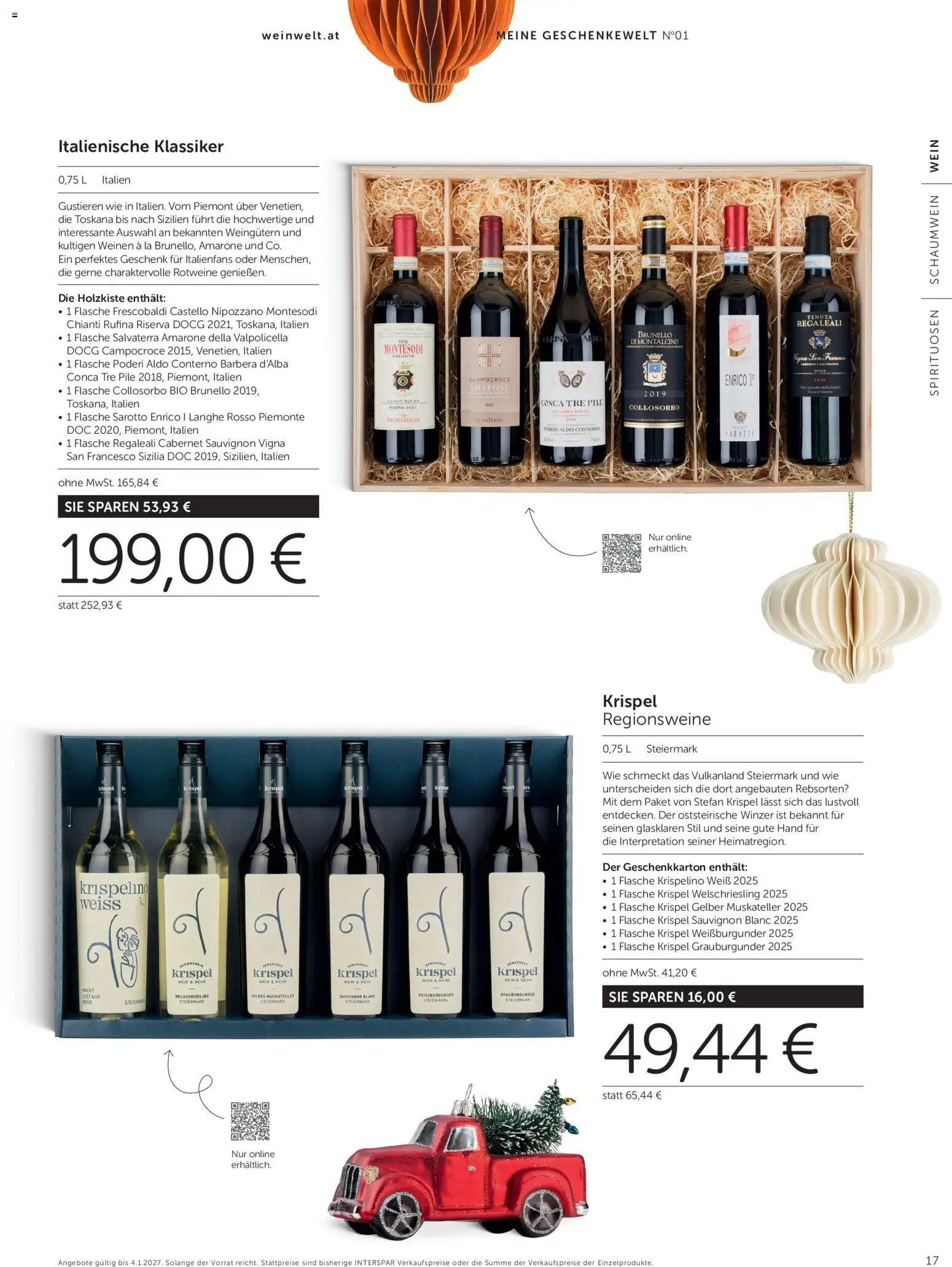 Interspar GESCHENKE WELT gültig ab 13.10.2026 | Seite: 17 | Produkte: Wein