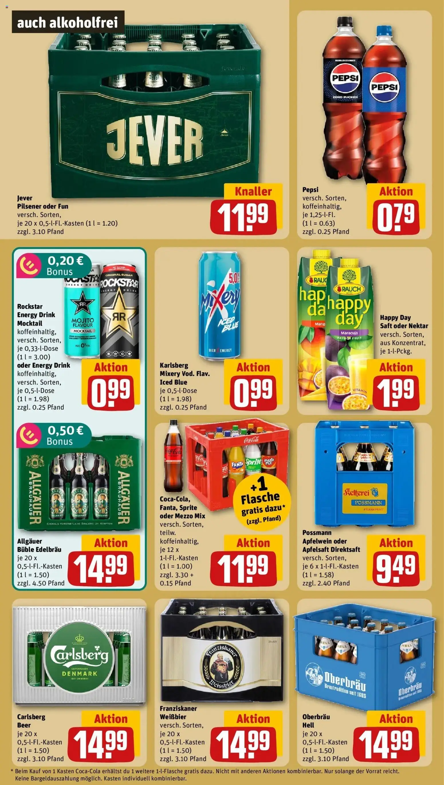 REWE Prospekt ab 12.10.2026 zum Blättern » Angebote | Seite: 18 | Produkte: Franziskaner, Mezzo mix, Sprite, Zucker
