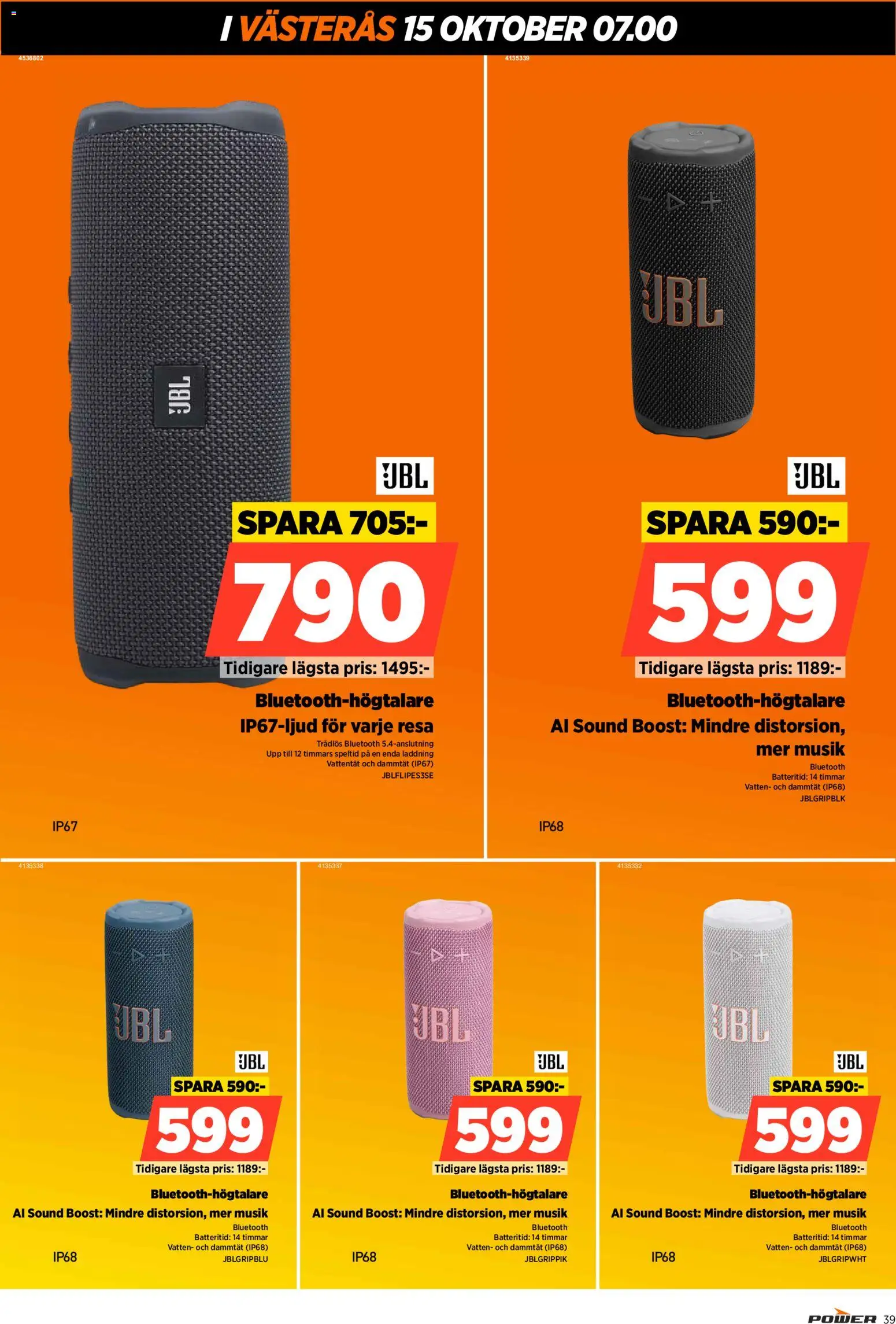 Power reklamblad aktuell från 15/10/2026 | Sida: 39 | Produkter: Vatten