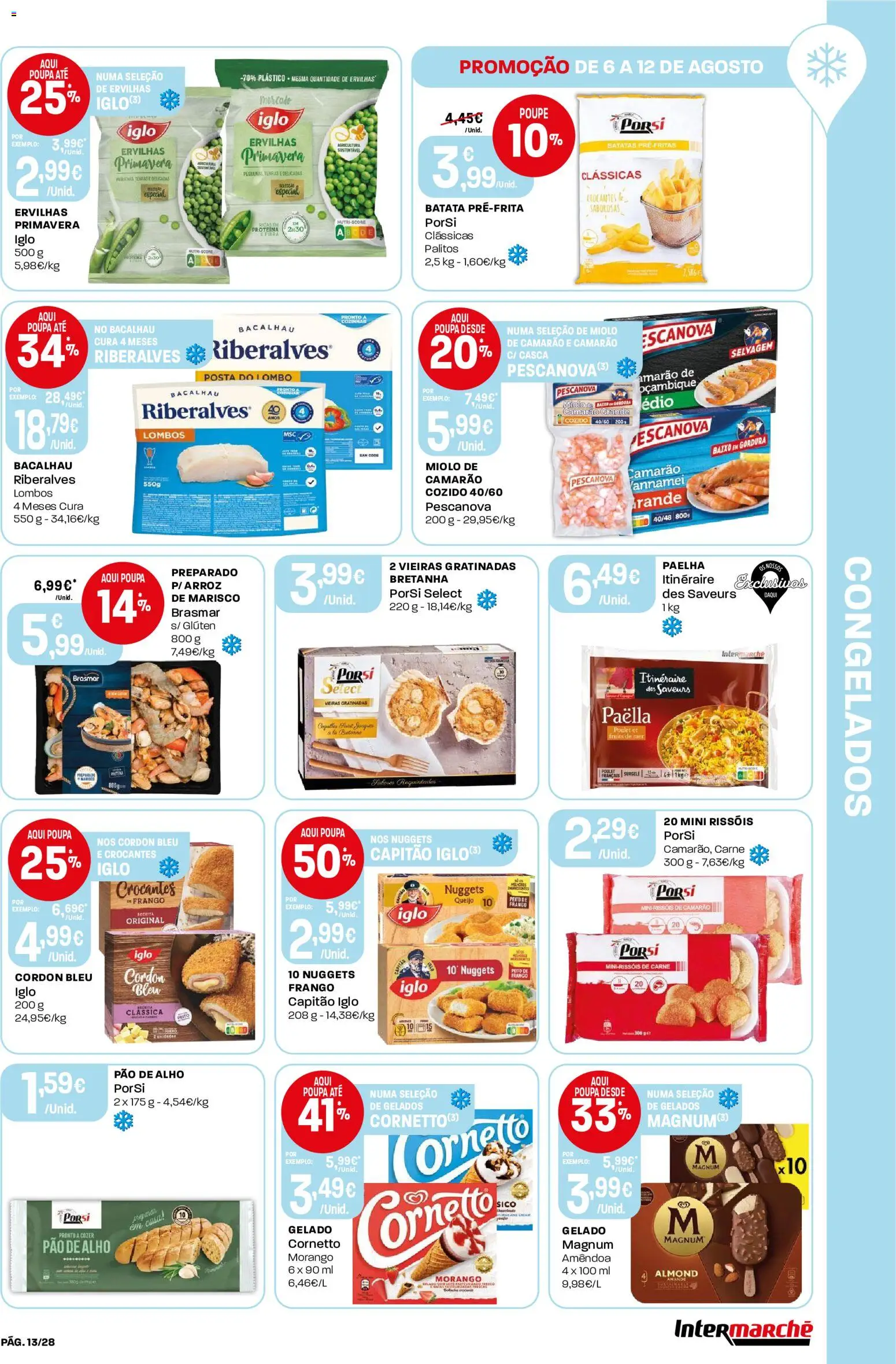 Intermarché Folheto Contact │ válido de 06/08/2026 | Página: 13 | Produtos: Batata, Queijo, Lombo, Carne