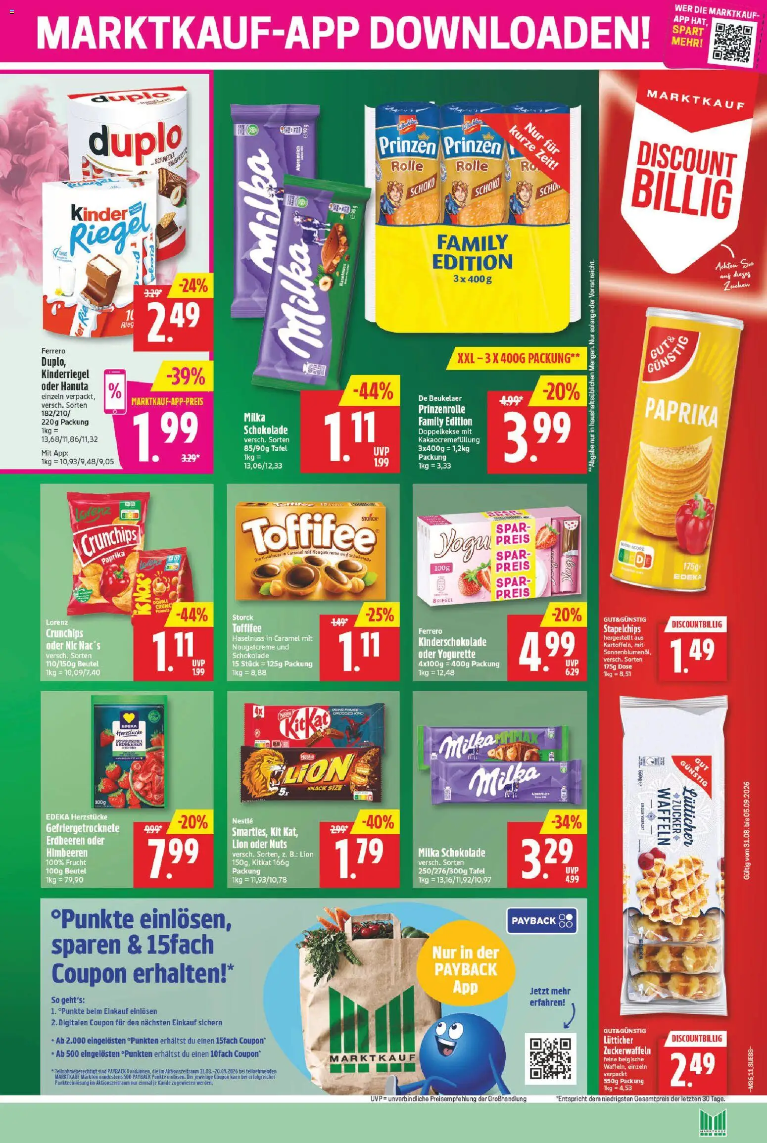 Marktkauf Prospekt – gültig ab 31.08.2026 | Seite: 13 | Produkte: Himbeeren, Yogurette, Schokolade, Milka