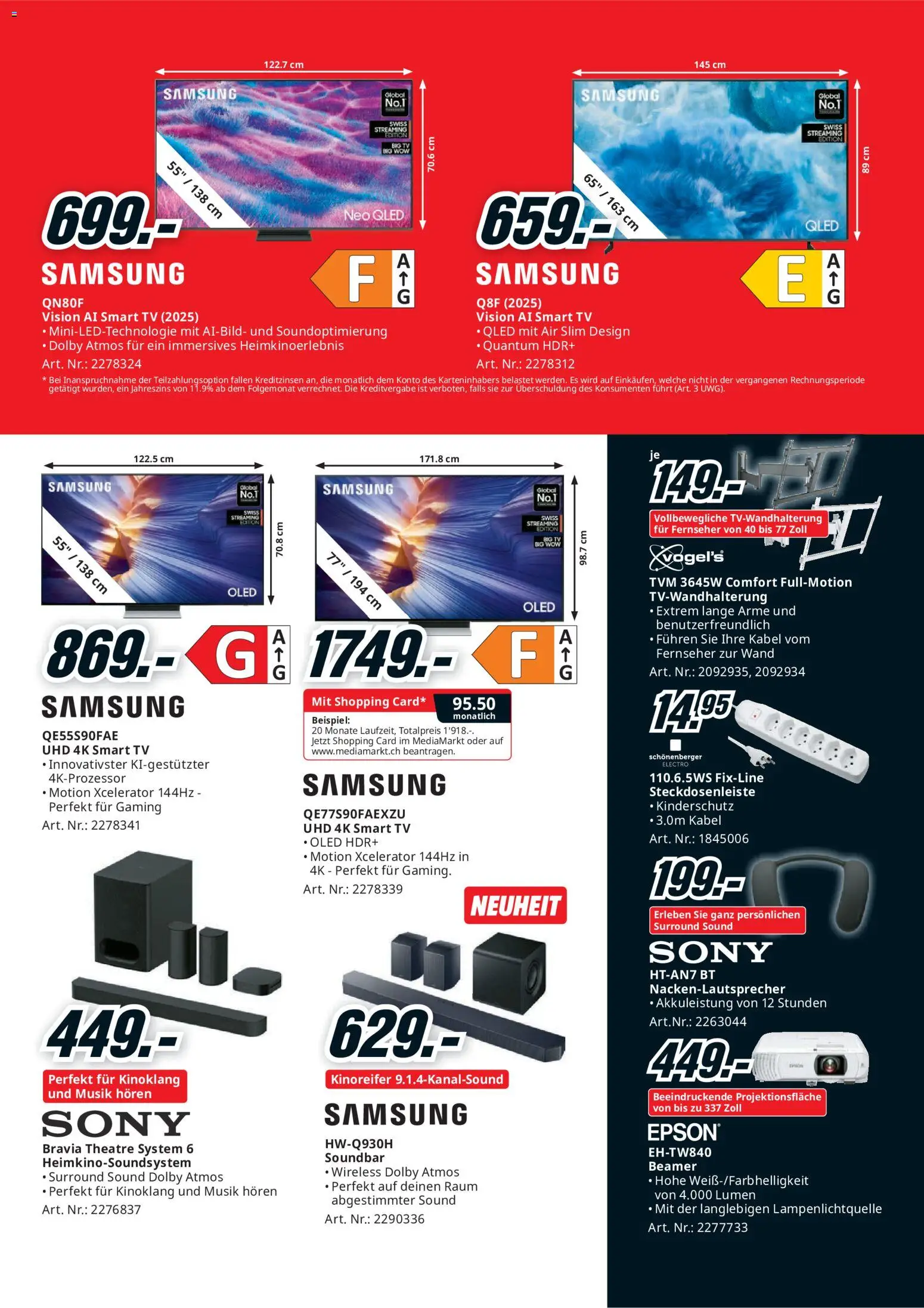 Media Markt aktionen – gültig ab 23.08.2026 | Seite: 5 | Produkte: Soundbar, TV, Kabel, Beamer