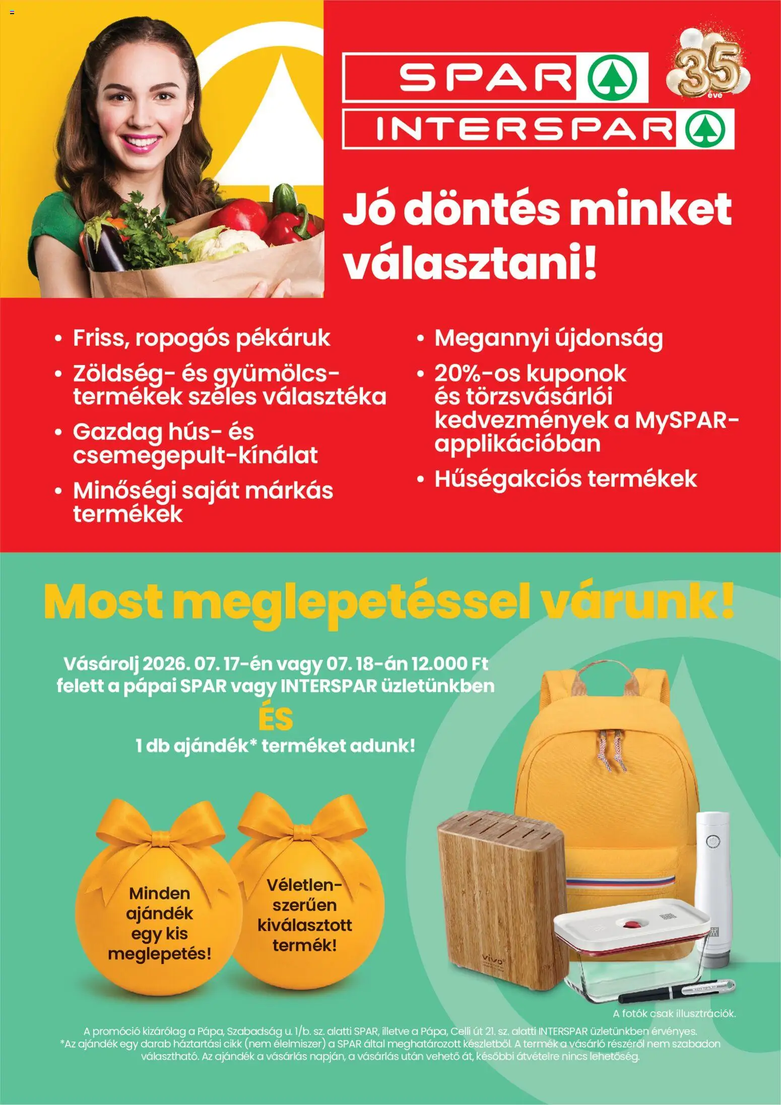 Interspar akciós ujság - amely érvényes a következő dátumtól: 2026.07.16. | Oldal: 1 | Termékek: Hús, Gyümölcs, Zöldség