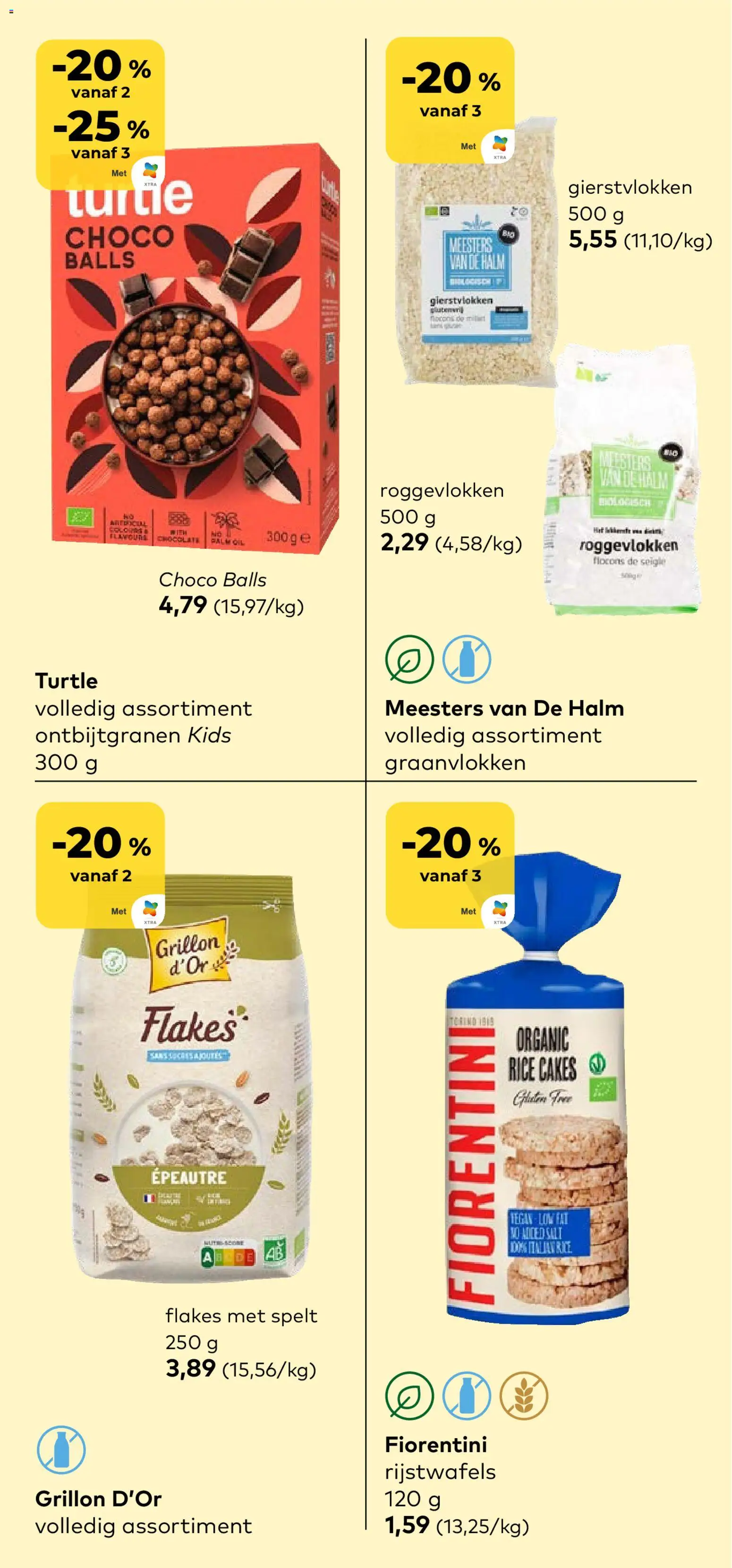 {H1} | Pagina: 9 | Producten: Rijstwafels, Ontbijtgranen