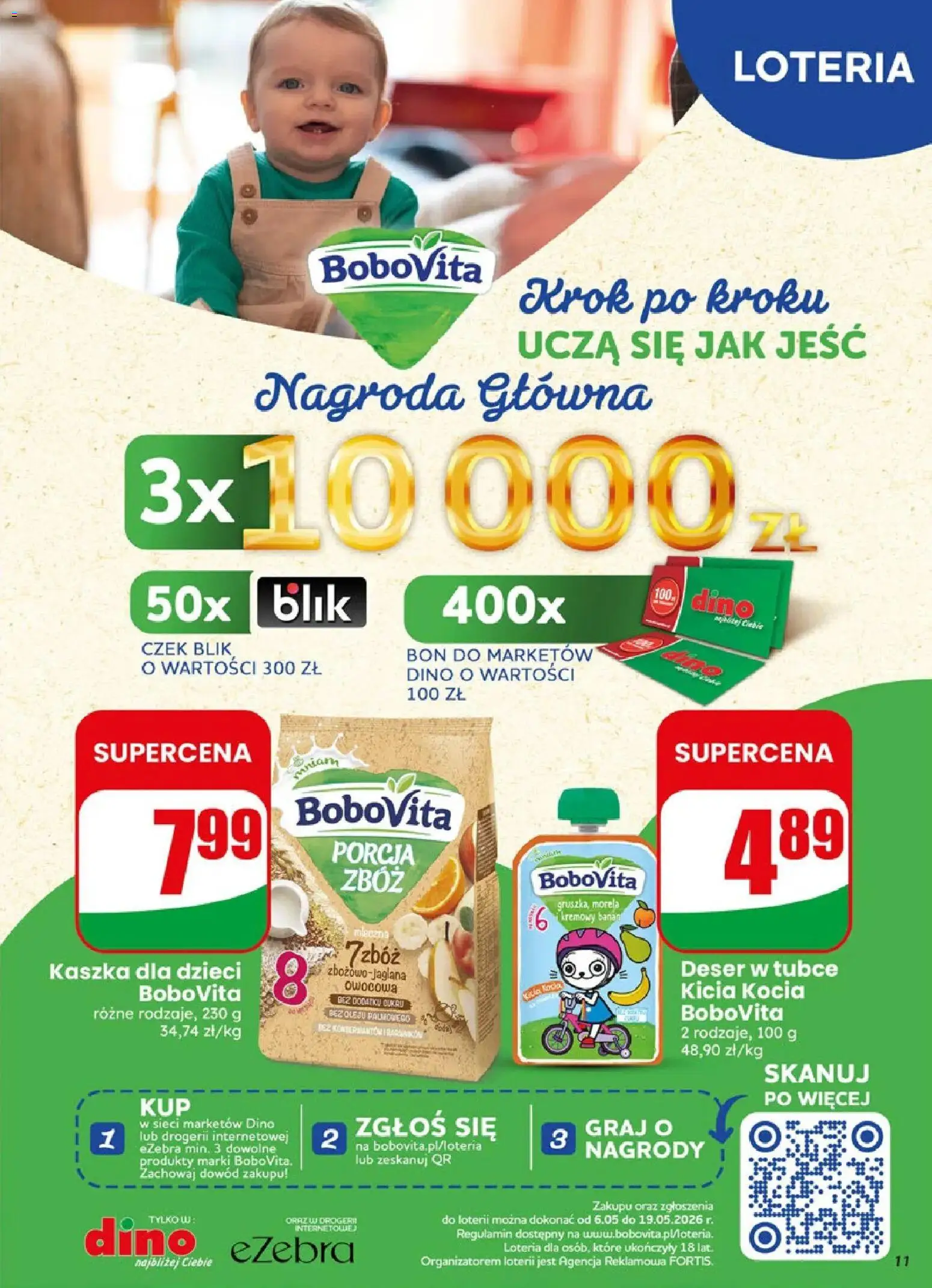 Dino gazetka od 06.05.2026 | Strona: 11 | Produkty: Kaszka dla dzieci, Banan