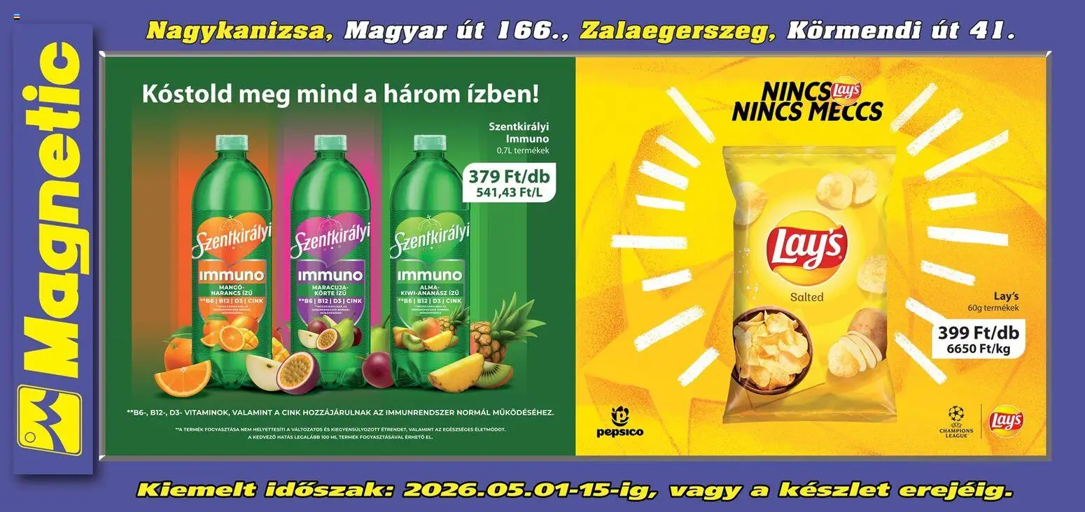 Magnetic akciós ujság - amely érvényes a következő dátumtól: 01.05.2026 | Oldal: 3 | Termékek: Körte, Alma, Narancs