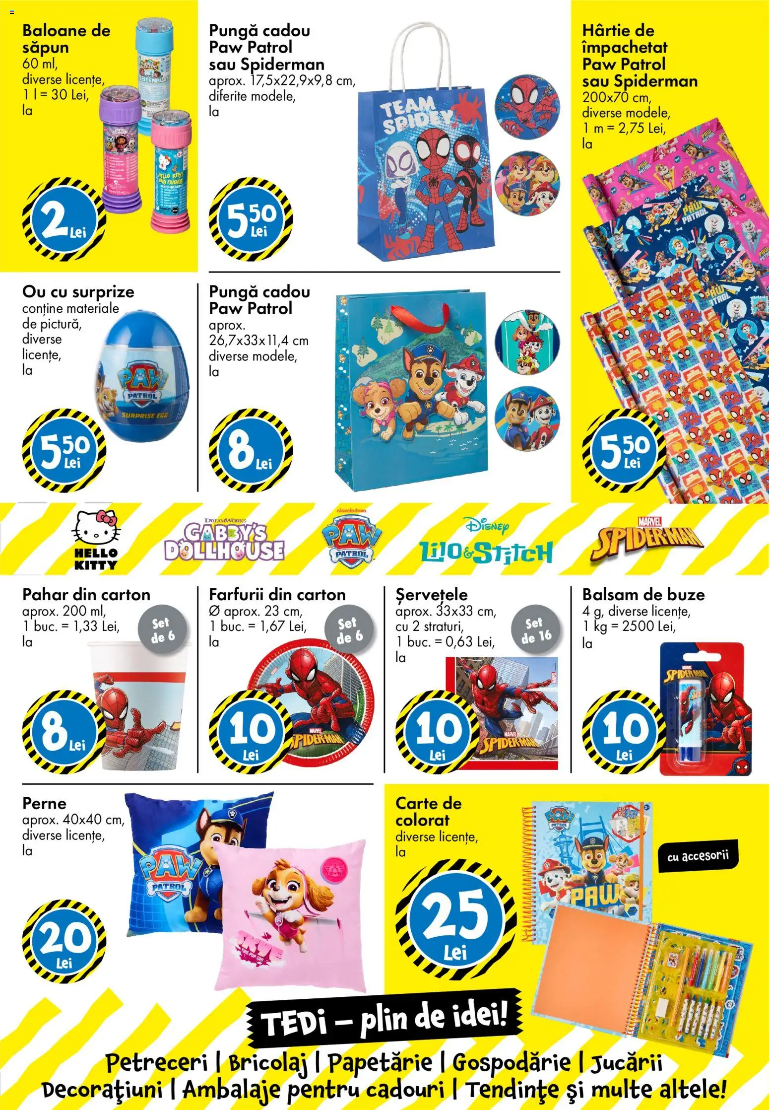 Noul catalog TEDi – valabil de la 14.08.2026 | Pagină: 6 | Produse: Disney, Pungă, Balsam de buze, Săpun