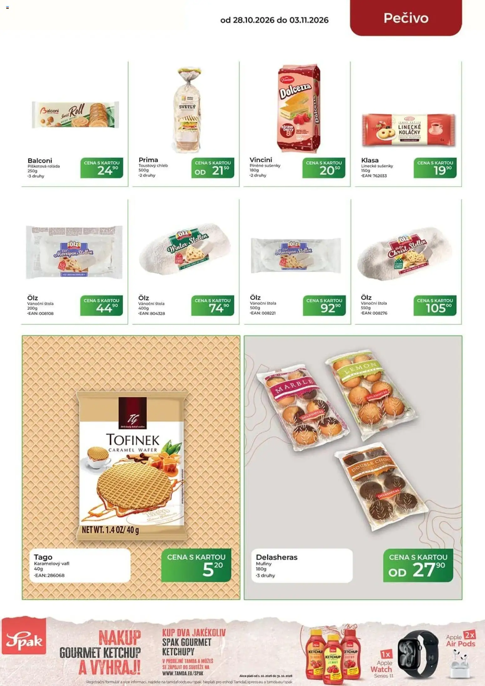 Tamda Foods leták od 28.10.2026 | Strana: 25 | Produkty: Gourmet, Apple, Pečivo, Sušenky