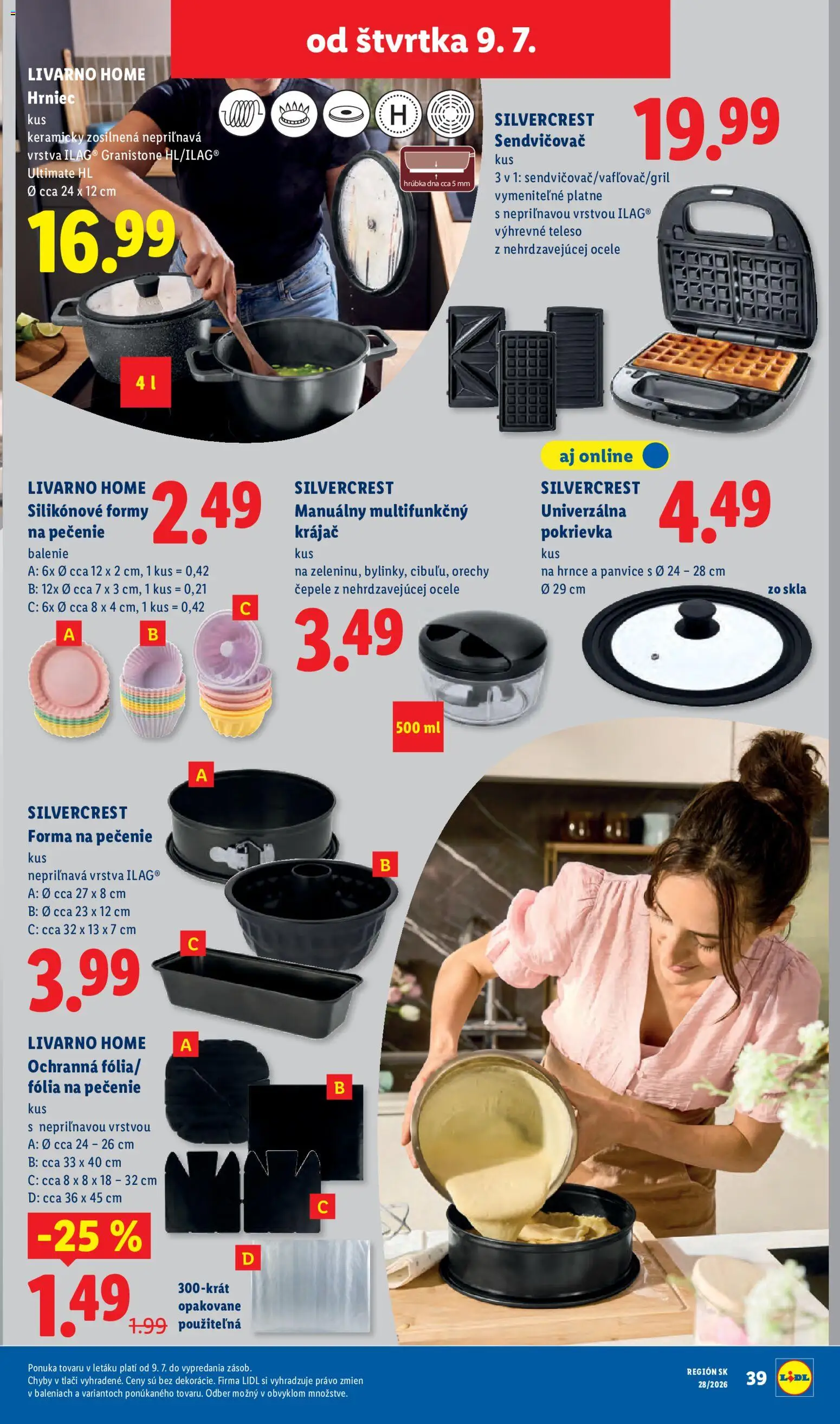 Nové Lidl akcie – leták je platný od 06.07.2026 | Strana: 89 | Produkty: Sendvičovač, Orechy, Krájač