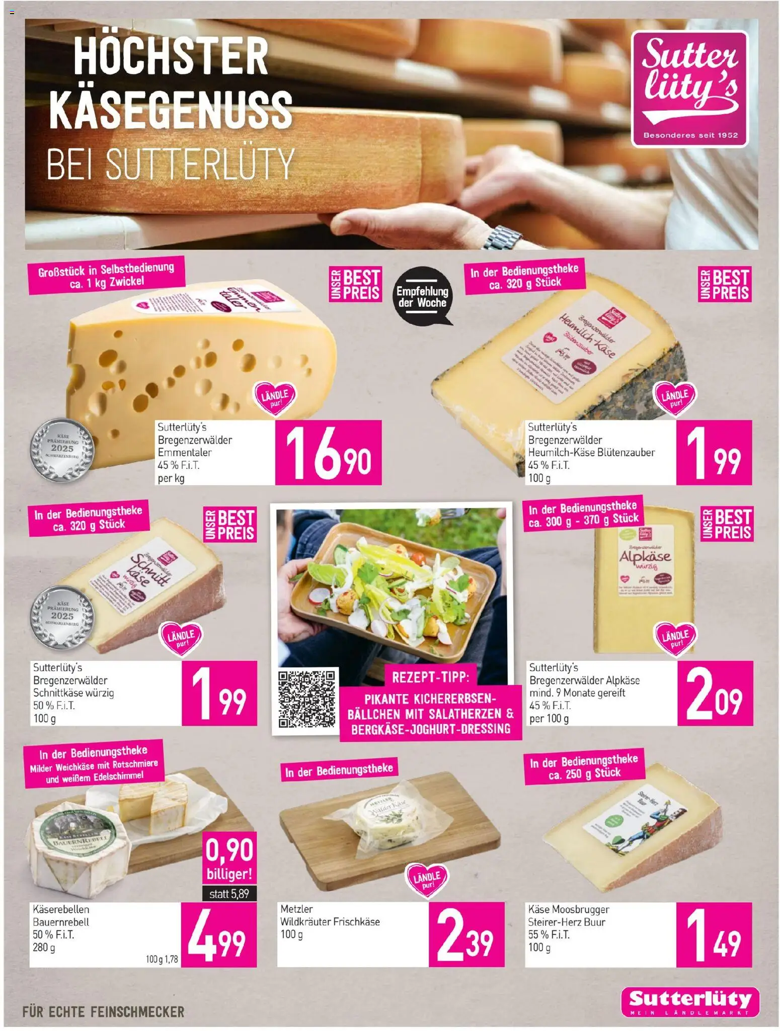 Sutterlüty Flugblatt gültig ab 21.05.2026 | Seite: 9 | Produkte: Käse