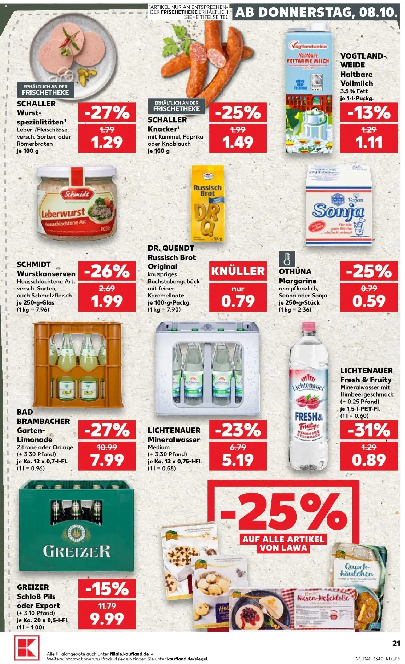Prospekt Kaufland ab 05.10.2026 » Angebote Online zum Blättern | Seite: 31 | Produkte: Margarine, Milch, Mineralwasser, Zitrone