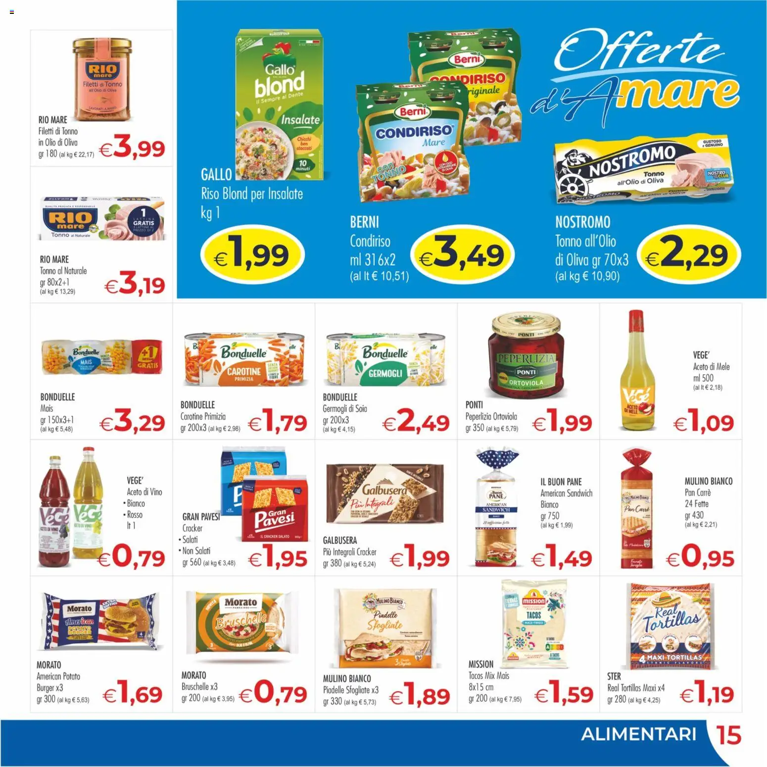 Volantino MerSi Supermercati del 15/07/2026 | Pagina: 15 | Prodotti: Mele, Vino, Tortillas, Aceto