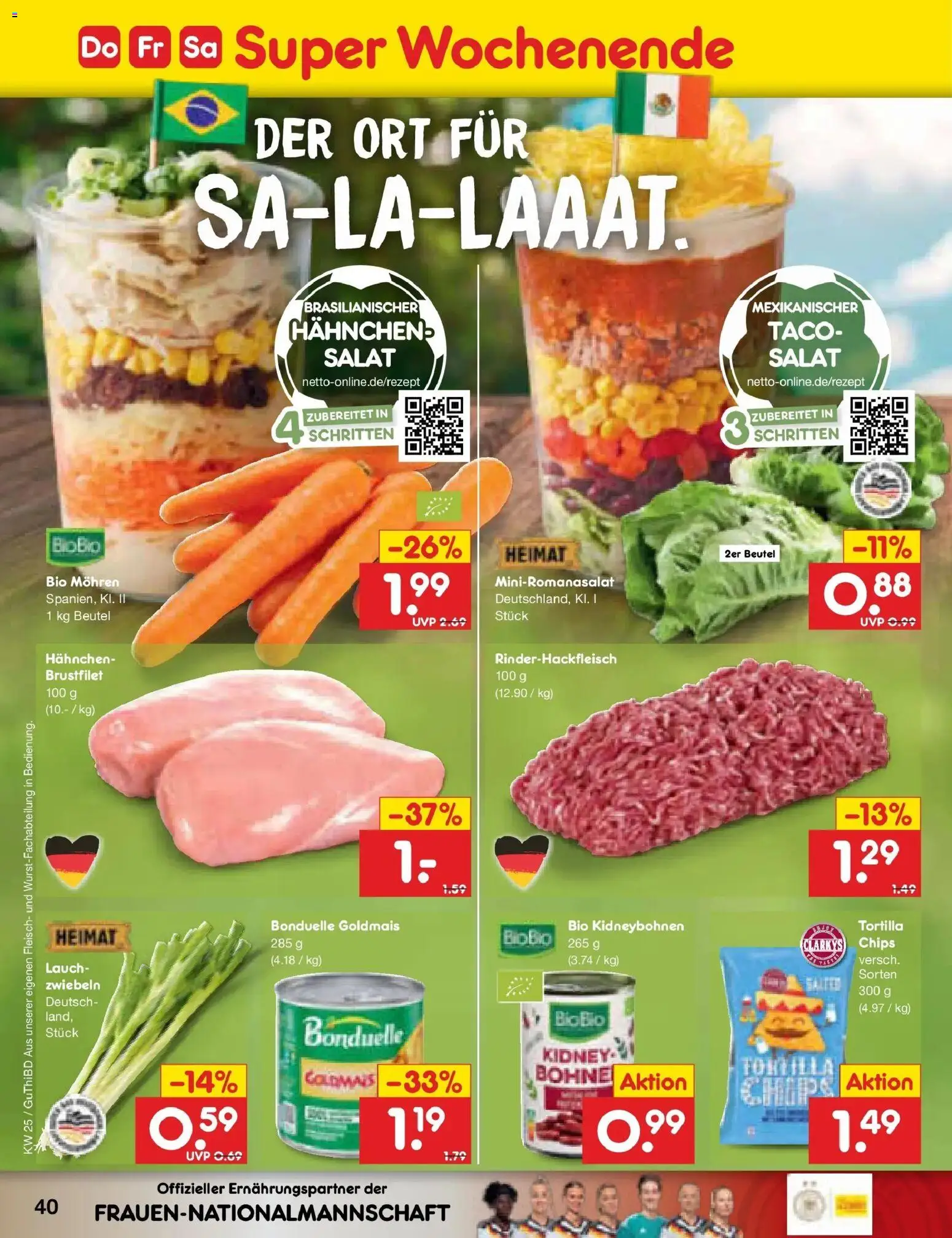 Netto Marken-Discount Prospekt Augustusburg – gültig ab 14.06.2026 | Seite: 52 | Produkte: Hahnchen, Mohren, Fleisch, Salat
