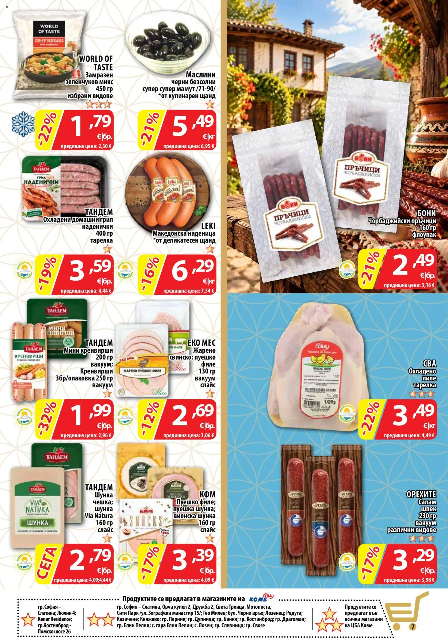 {H1} | Страница: 9 | Продукти: Пиле, Наденица, Грил, Кренвирши