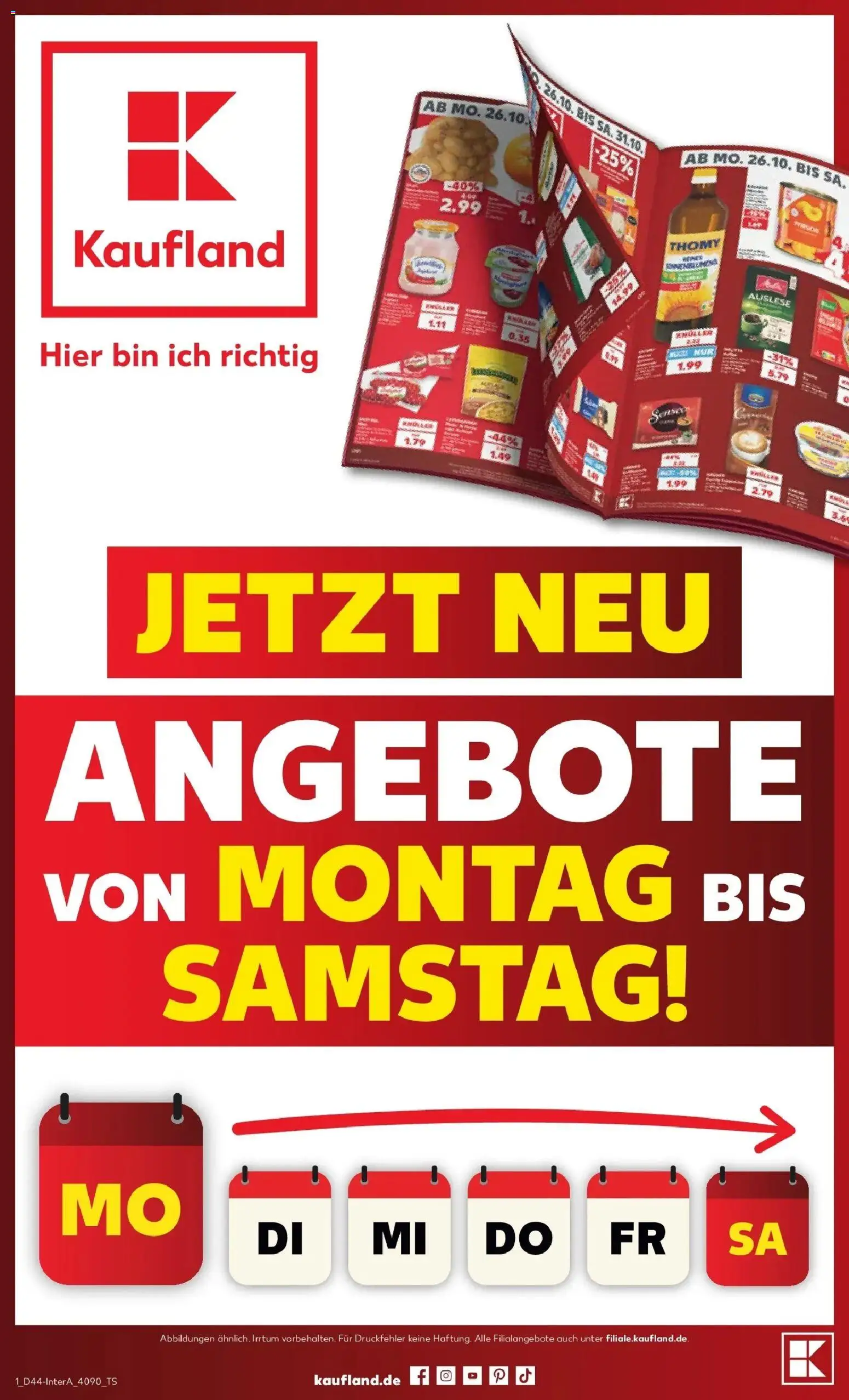 Prospekt Kaufland ab 26.10.2026 » Angebote Online zum Blättern | Seite: 1