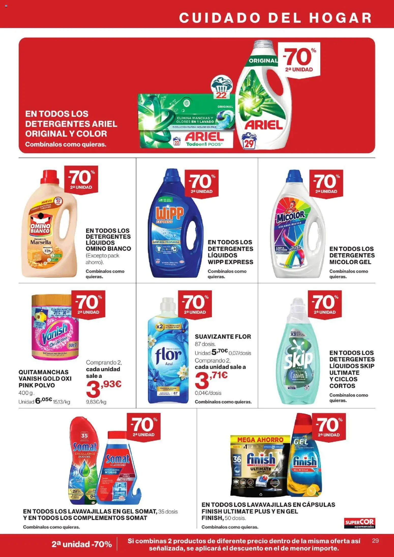 Supercor folleto │ válido desde el 24/09/2026 | Página: 29 | Productos: Polvo, Quitamanchas, Suavizante, Lavavajillas