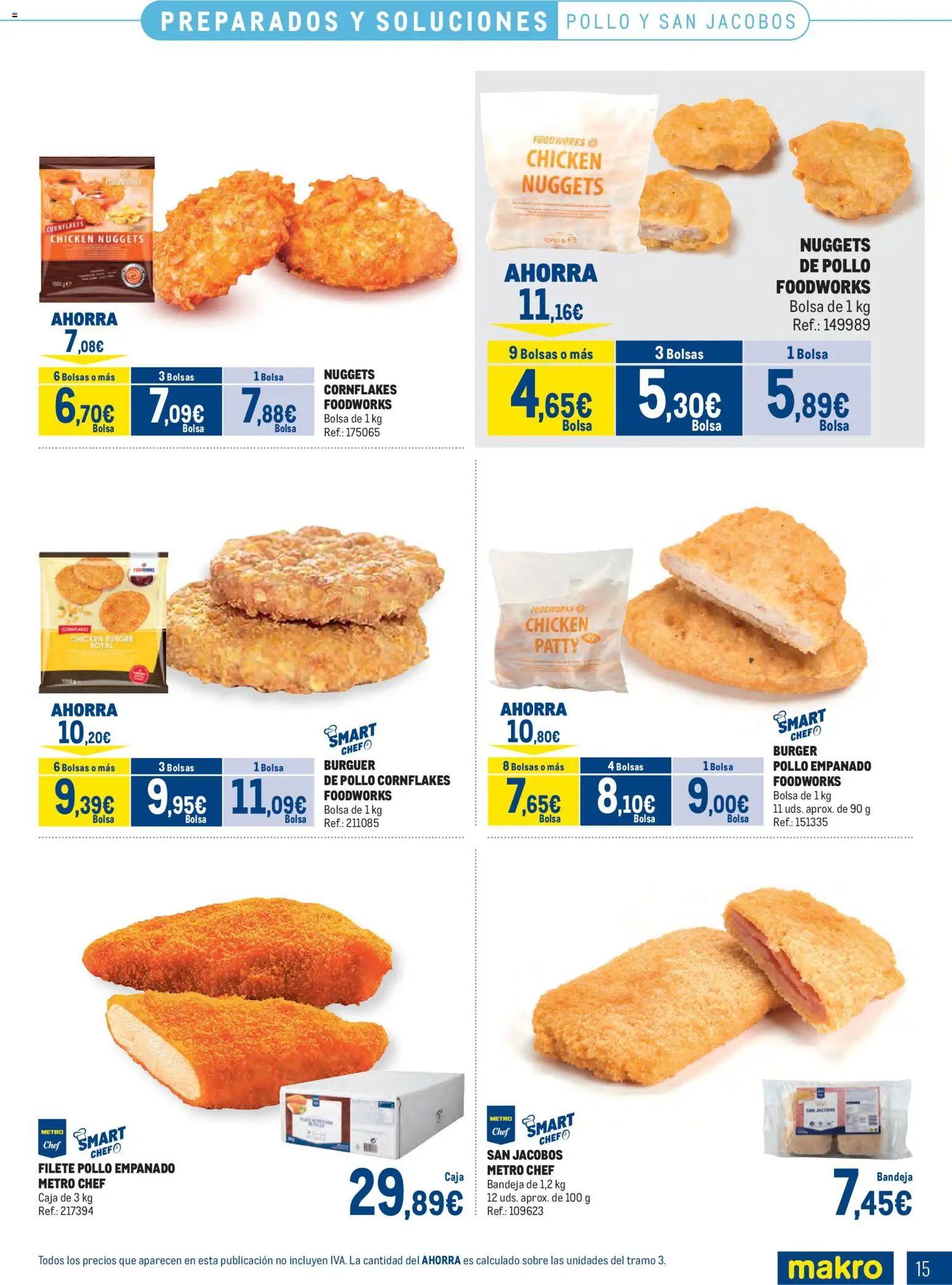 Makro Congelados Norte 2 │ válido desde el 04.05.2026 | Página: 15 | Productos: Bolsa, Filete, Bandeja, Caja