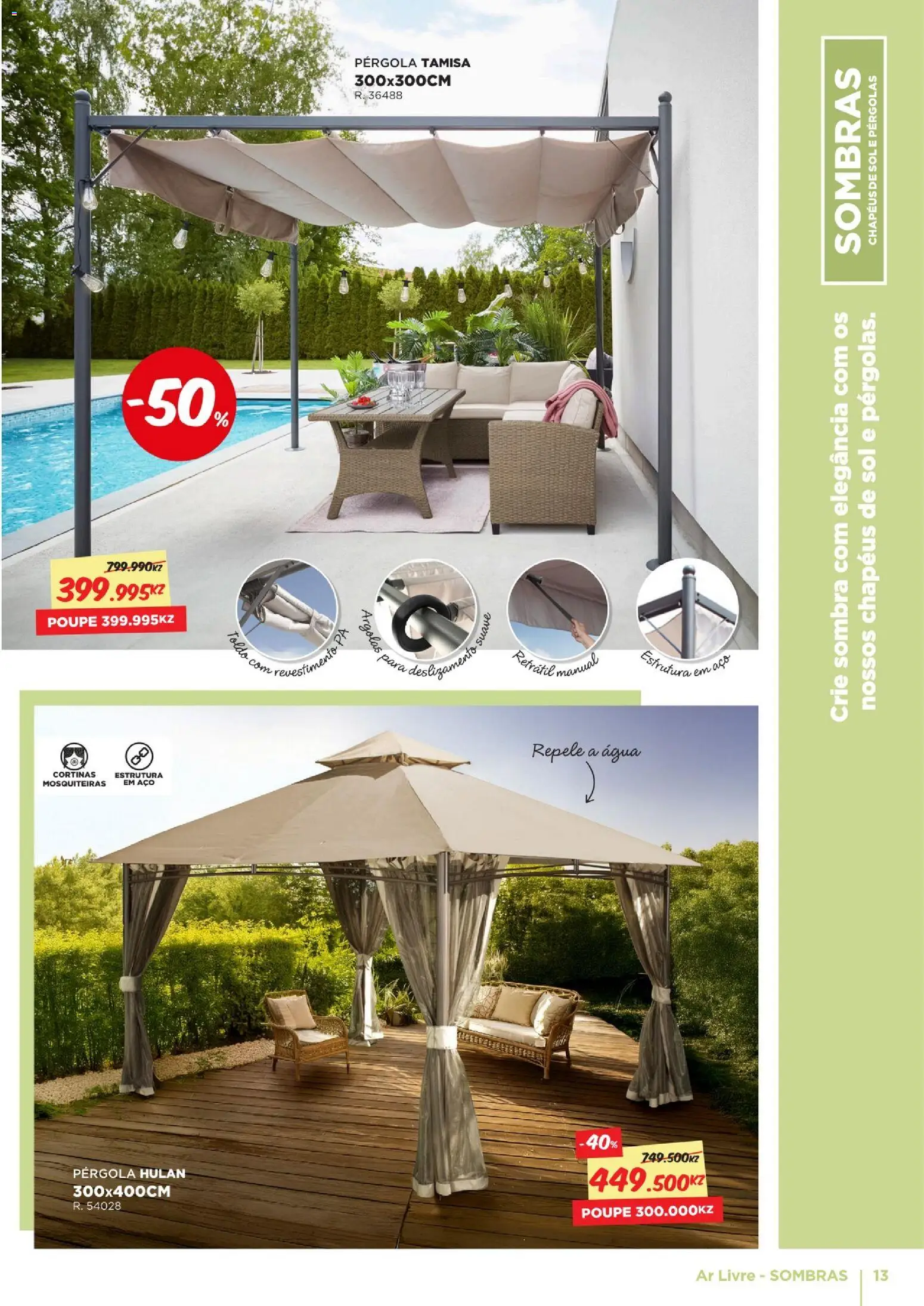 Espaço Casa - Folheto Ar Livre Angola │ válido de 15.11.2025 | Página: 13 | Produtos: Agua, Sombras, Pá
