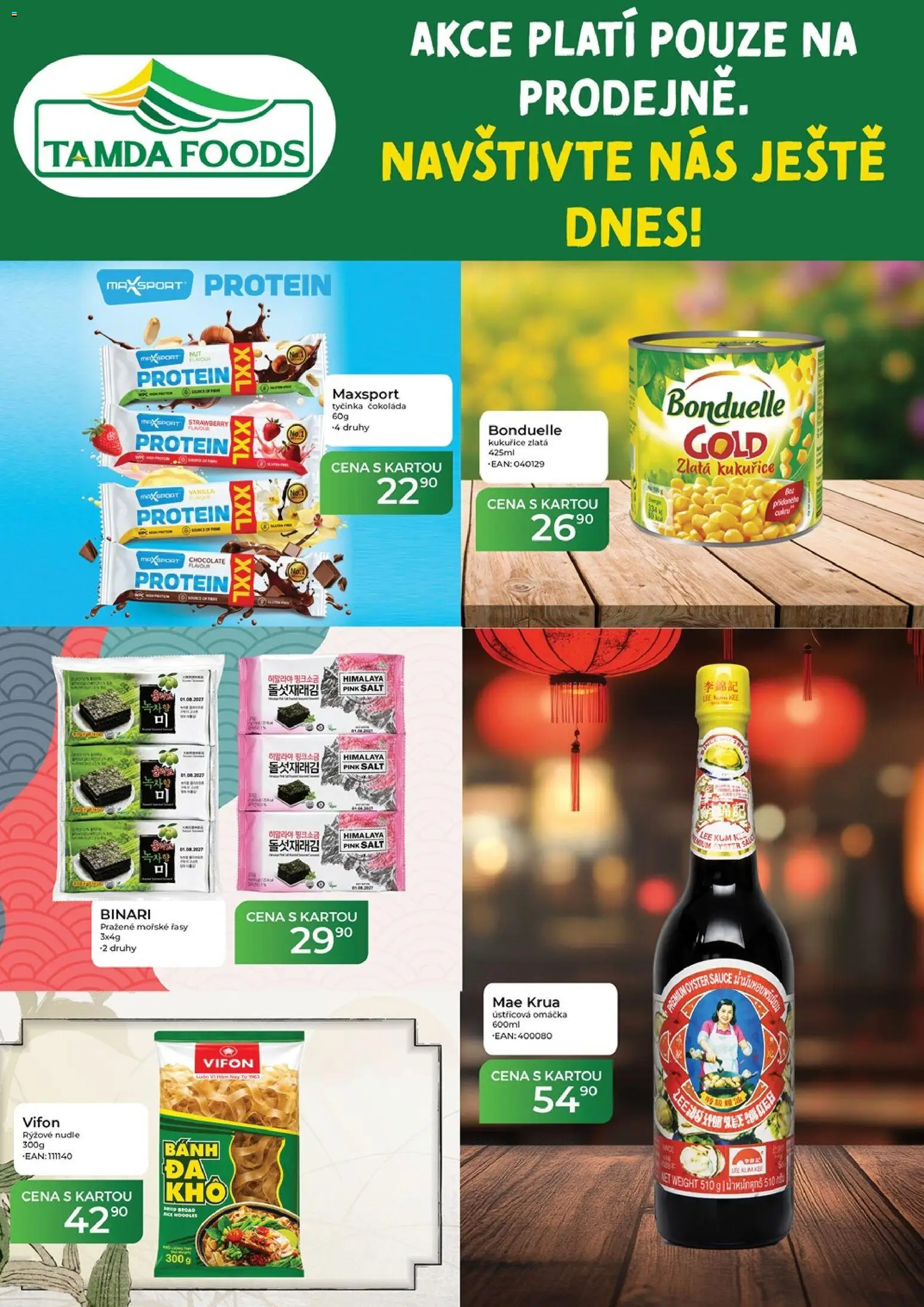 Tamda Foods leták od 02.09.2026 | Strana: 59 | Produkty: Kukuřice, Ústřicová omáčka, Nudle, Protein