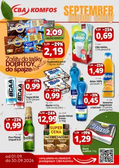 CBA Komfos leták platný od 01.09.2026