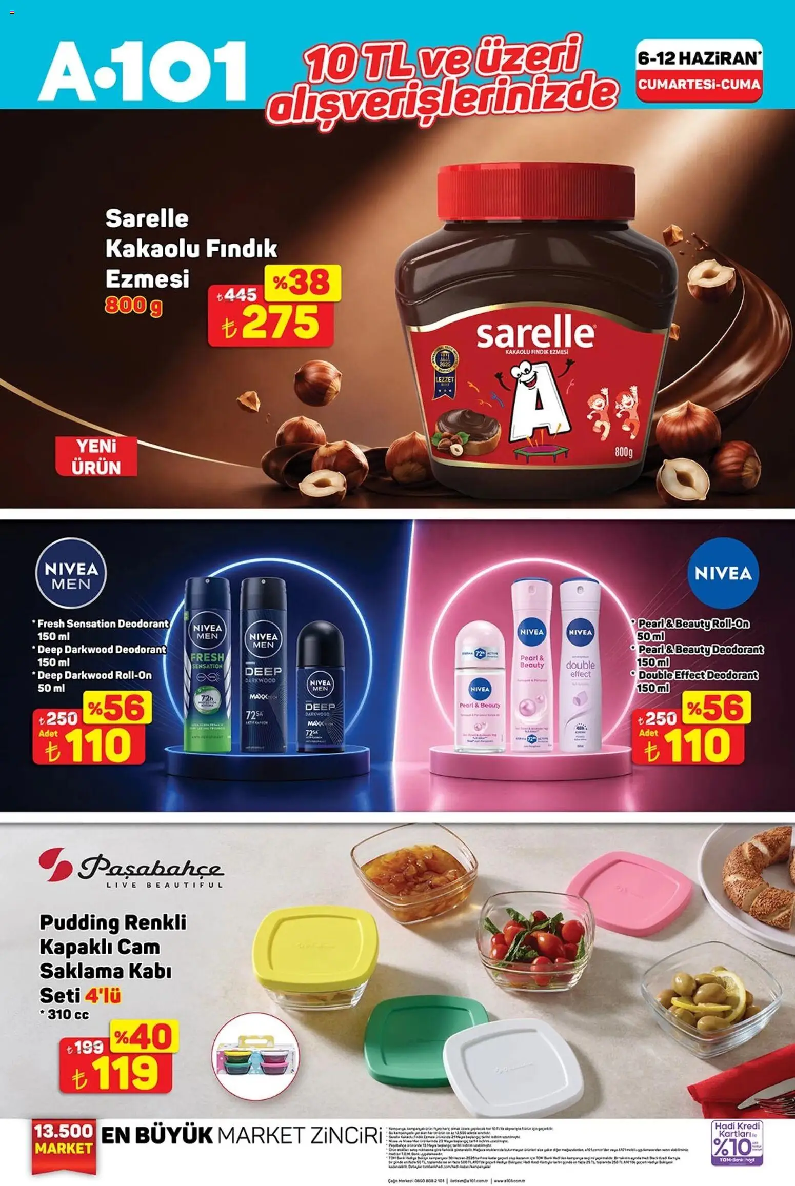 A101 İndirim - 06.06.2026 tarihinden itibaren geçerlidir | Sayfa: 1 | Ürünler: Deodorant, Fındık