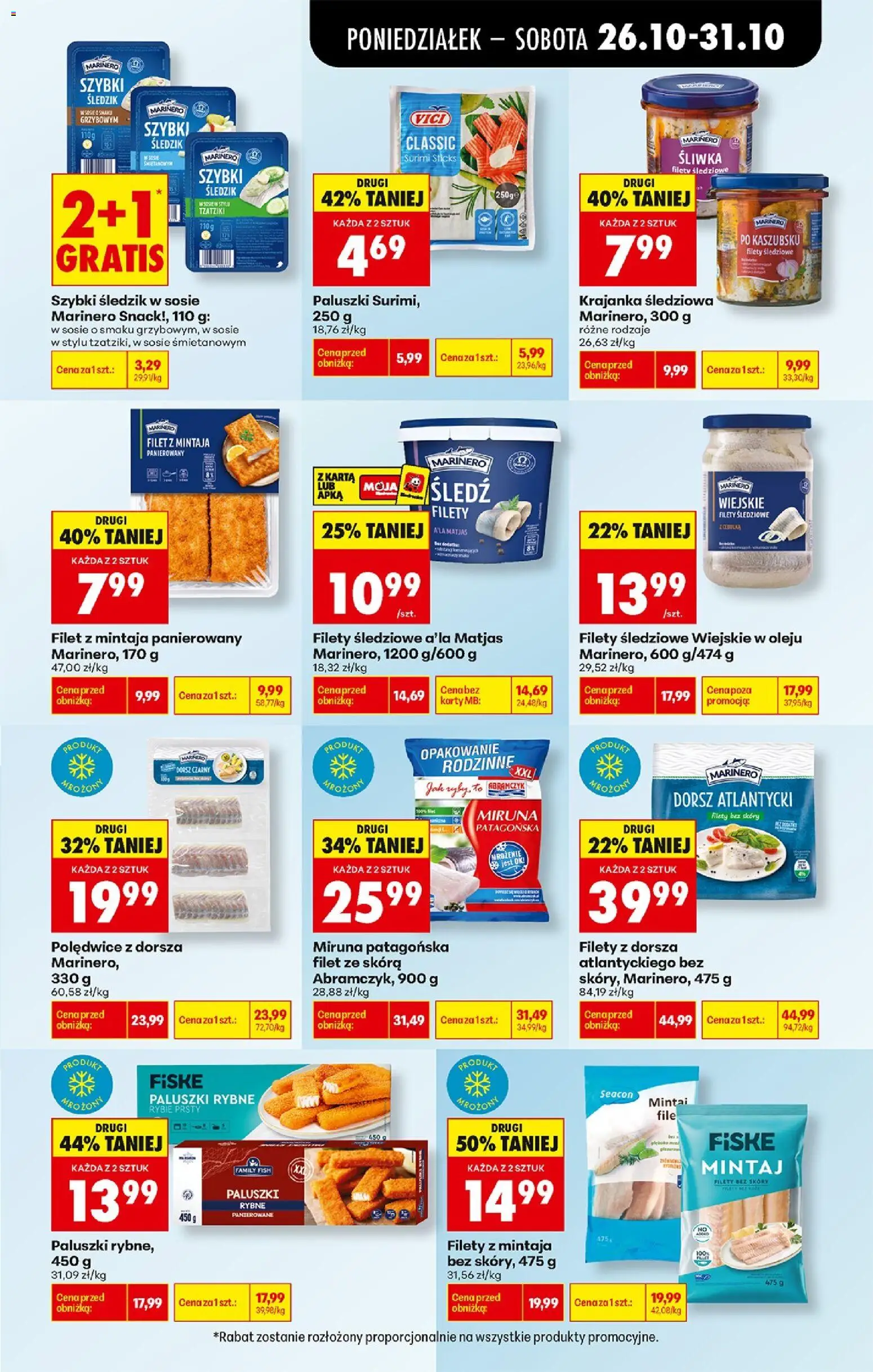 Biedronka Polsko leták - Codziennie niskie ceny od 26.10.2026 | Strana: 43 | Produkty: Surimi, Filet, Karty, Tzatziki