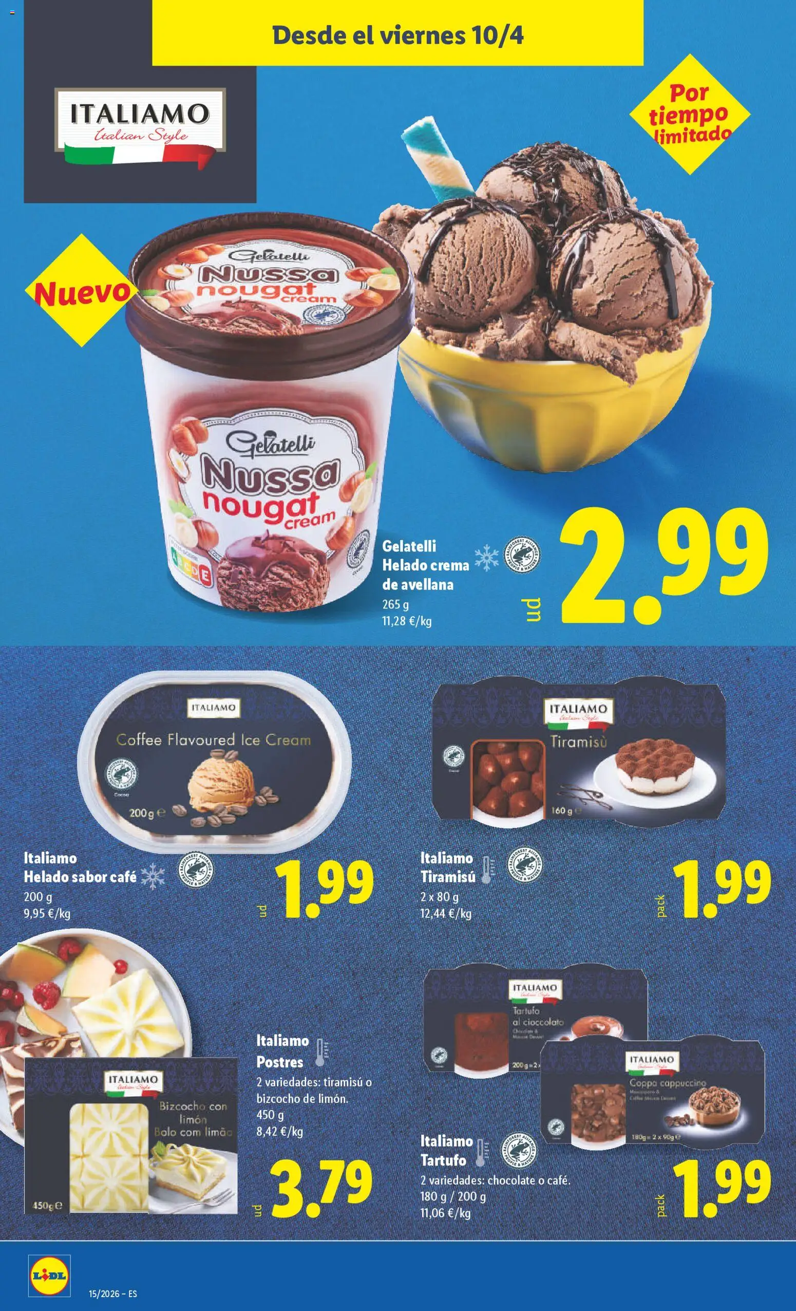 Lidl folleto │ válido desde el 06.04.2026 | Página: 46 | Productos: Café, Chocolate, Helado, Bizcocho