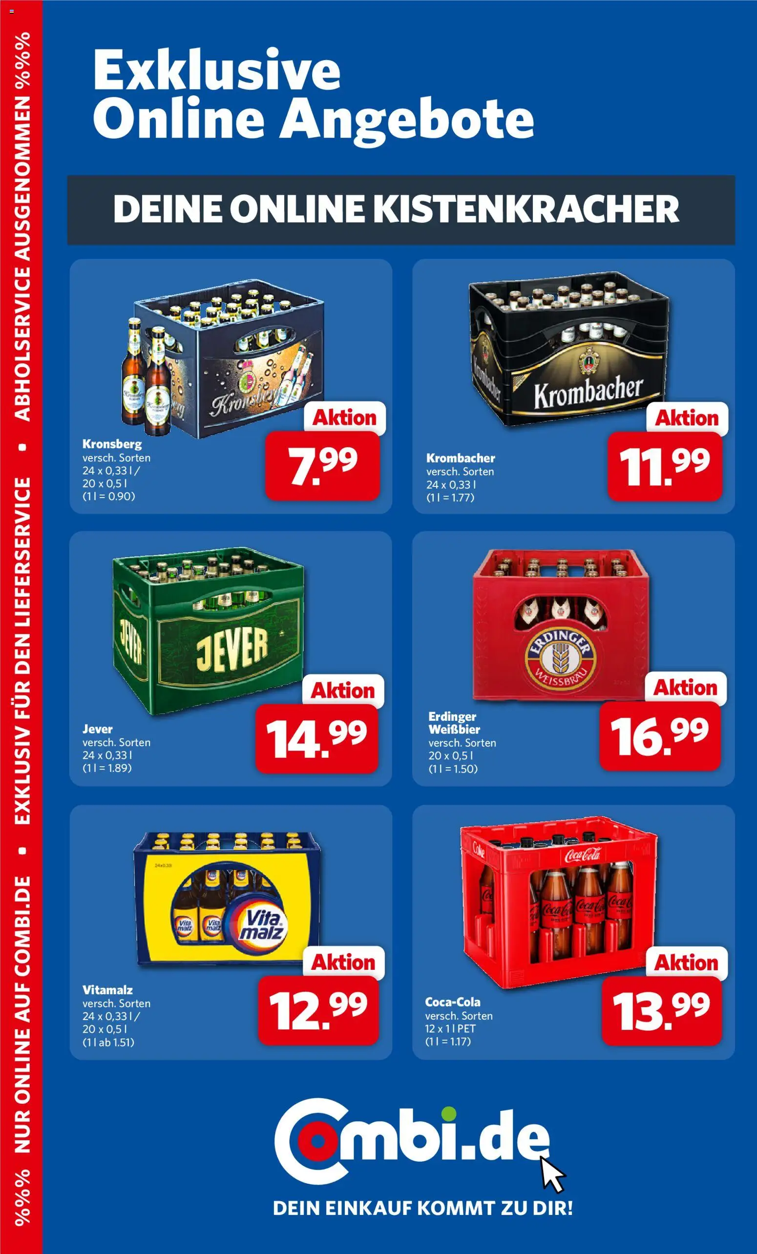 Combi Lieblingsdrinks – gültig ab 18.05.2026 | Seite: 4 | Produkte: Erdinger, Cola, Weißbier, Krombacher
