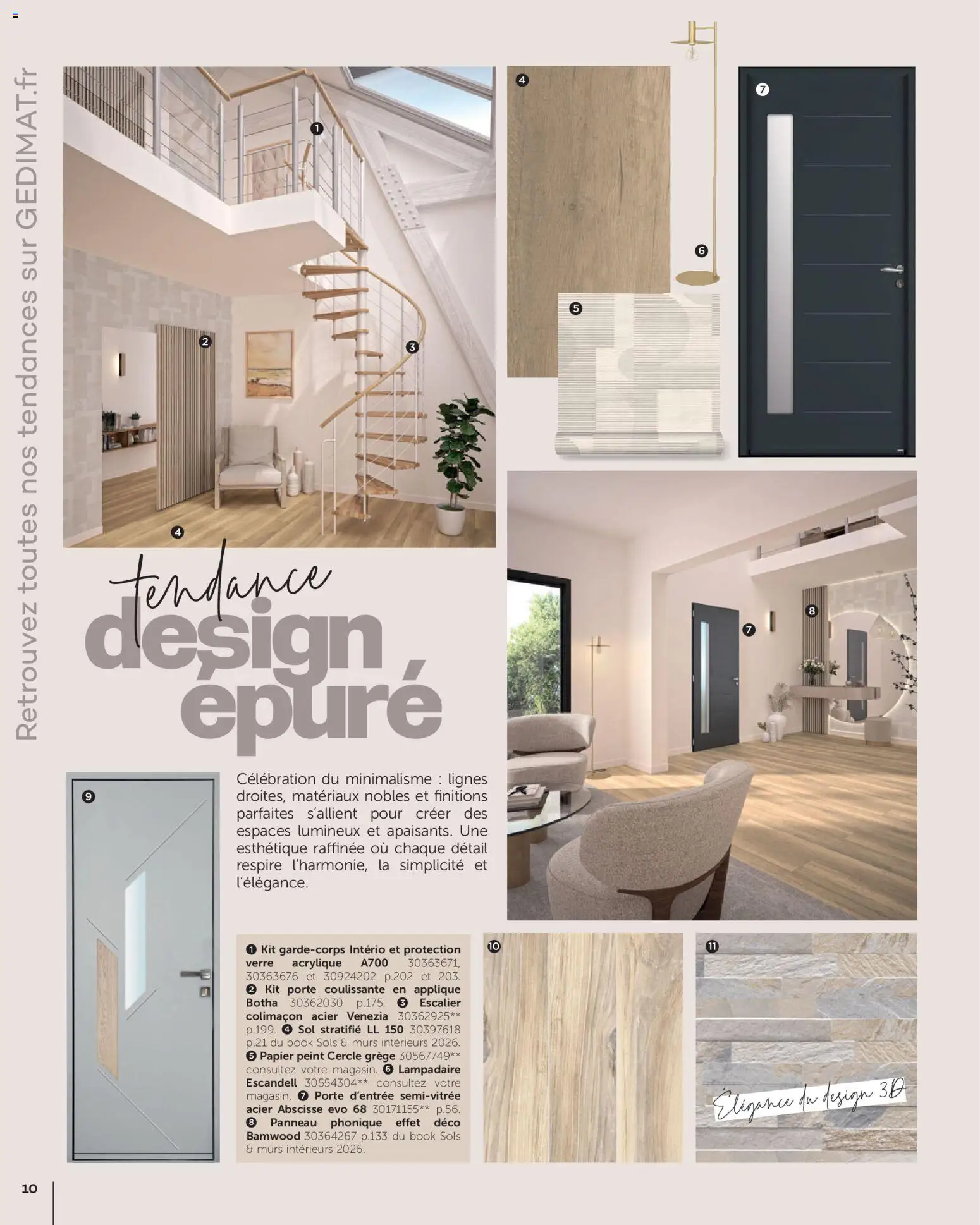{H1} | Page: 10 | Produits: Lampadaire, Porte, Papier peint